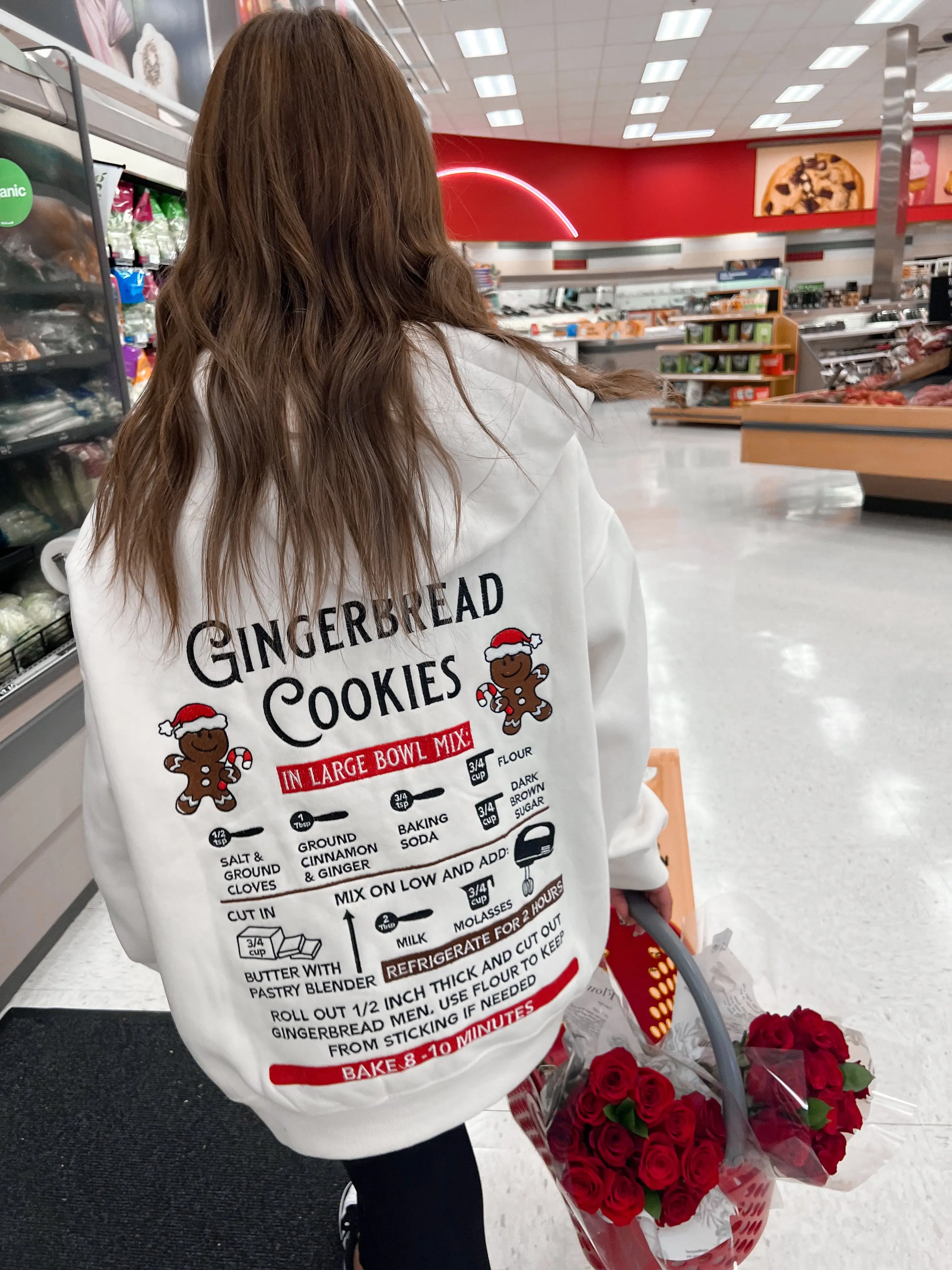 Ivory Gingerbread Recipe Christmas Embroider Hoodie - Image 17