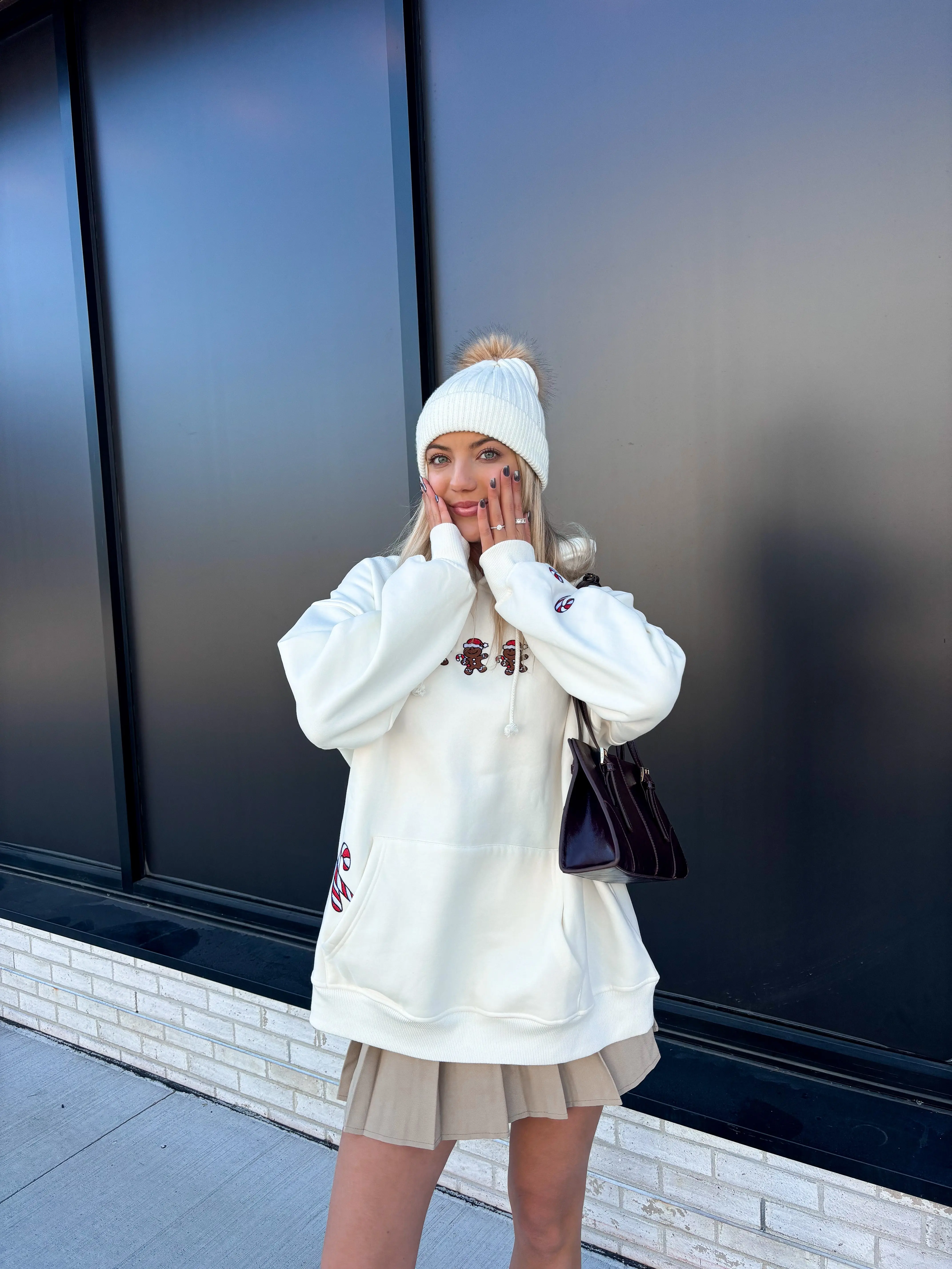 Ivory Gingerbread Recipe Christmas Embroider Hoodie - Image 20