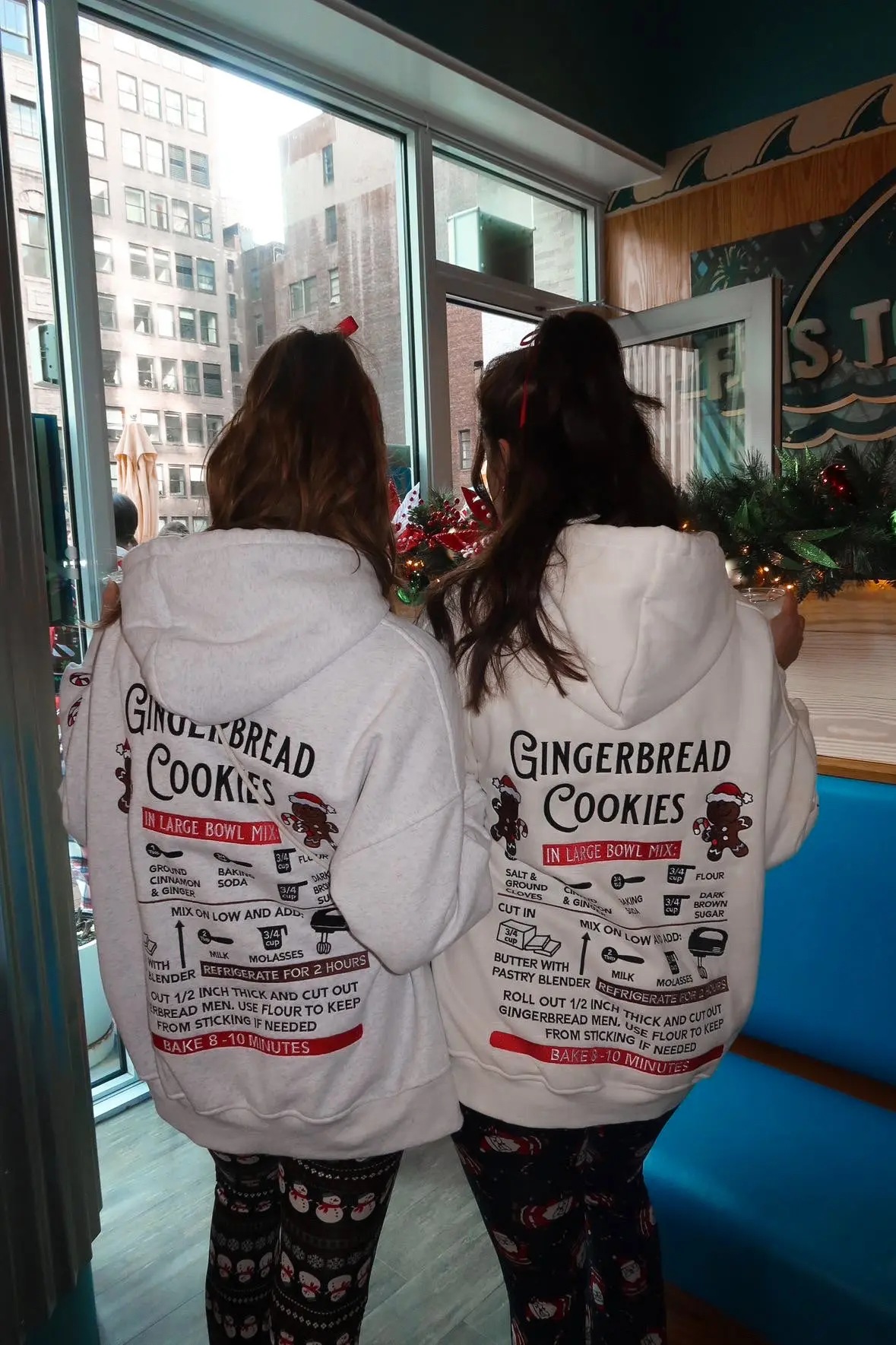 Ivory Gingerbread Recipe Christmas Embroider Hoodie - Image 3