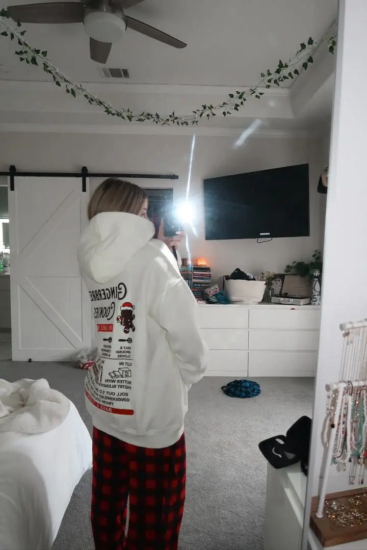 Ivory Gingerbread Recipe Christmas Embroider Hoodie - Image 7