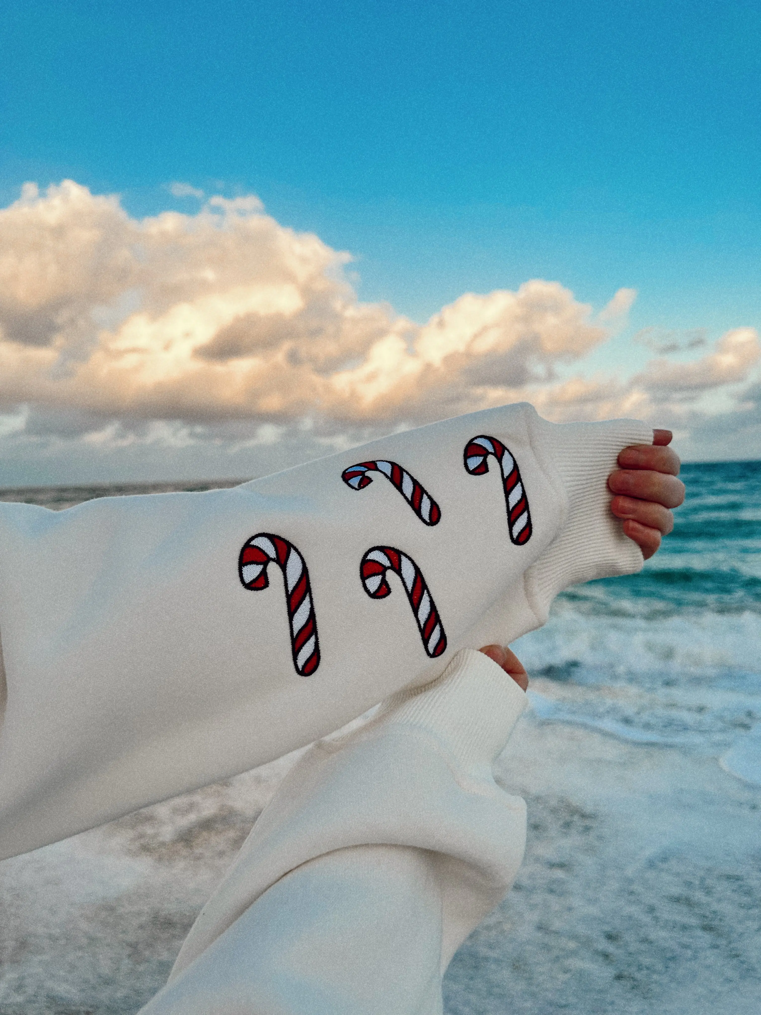 Ivory Gingerbread Recipe Christmas Embroider Sweatshirt - Image 12