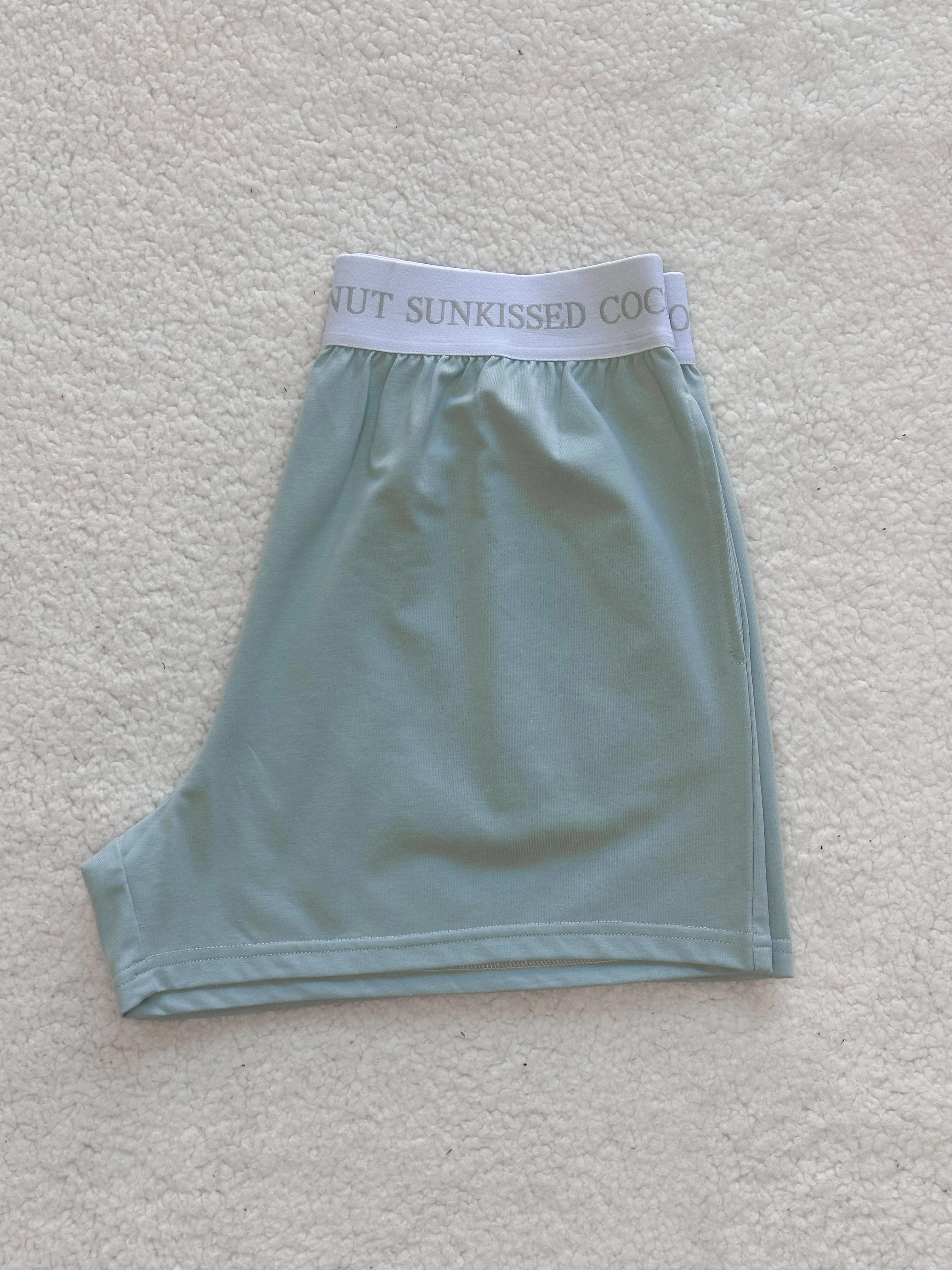 Glass Blue Basic Watercolor Shorts - Image 2