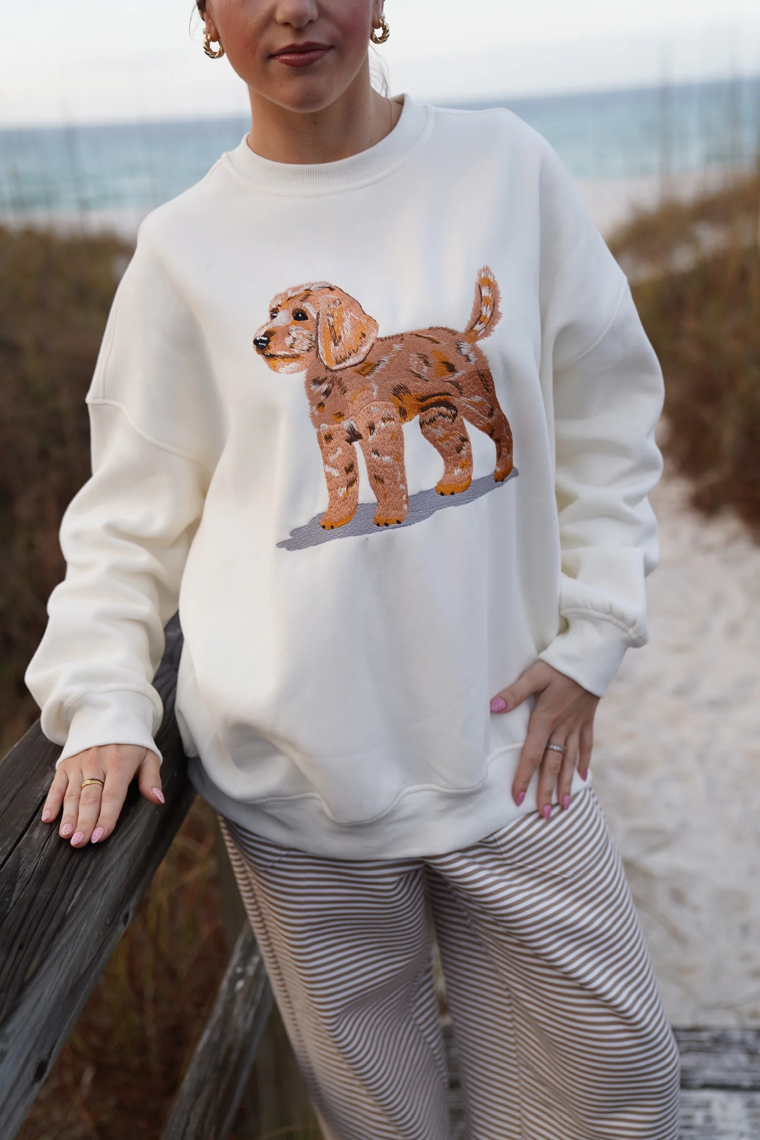 Golden Doodle Dog Embroider Sweatshirt - Image 11
