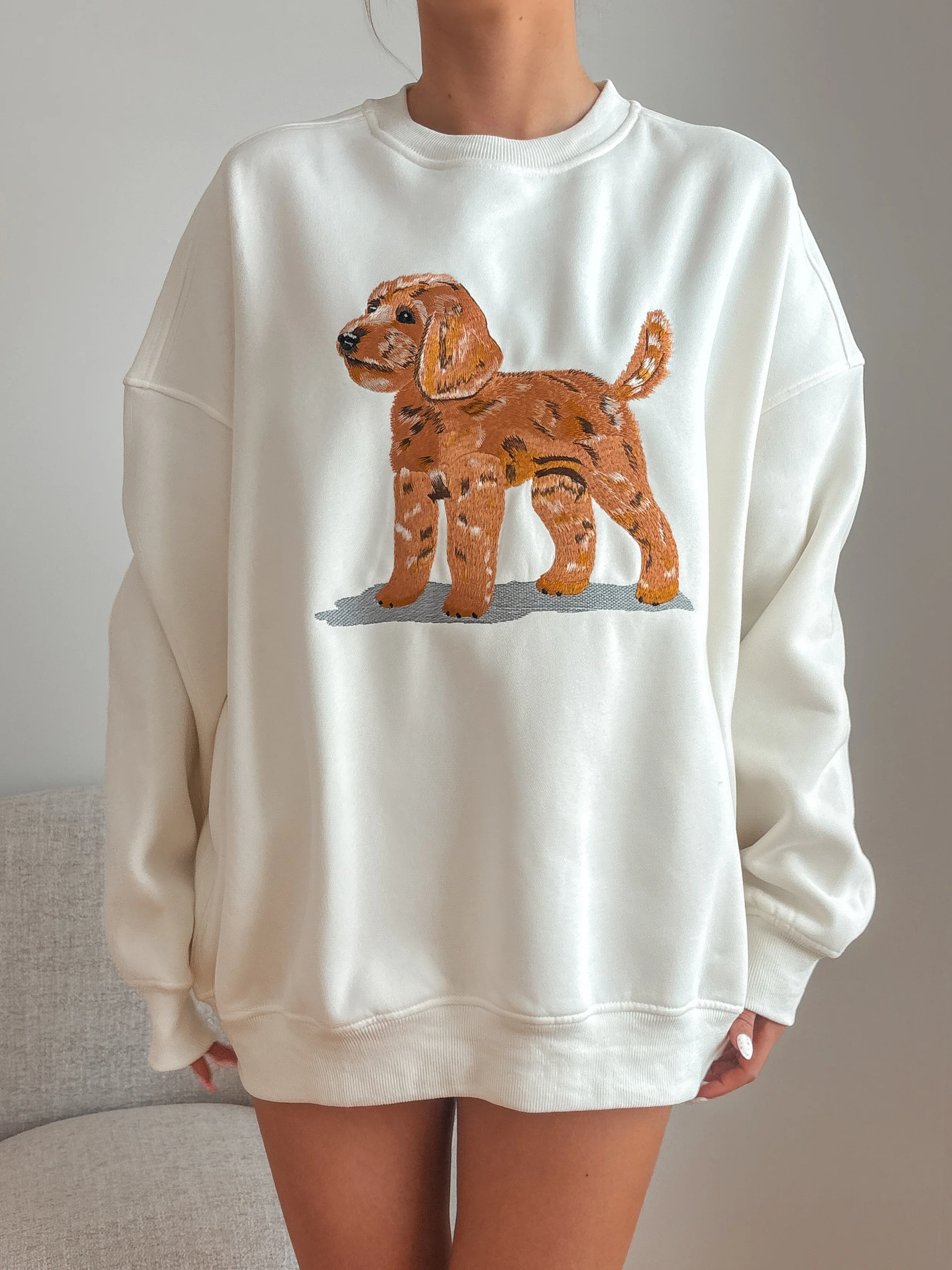 Golden Doodle Dog Embroider Sweatshirt - Image 3