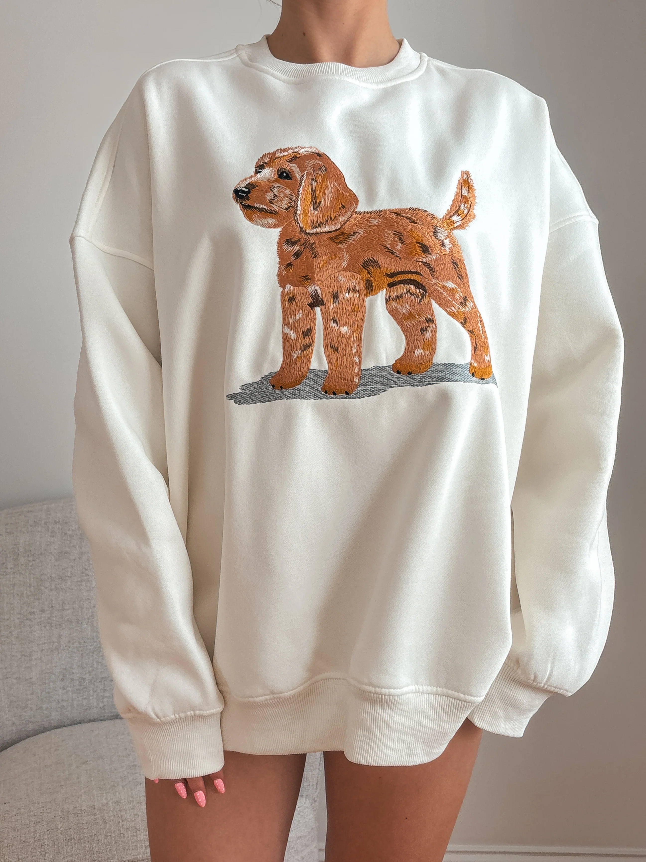 Golden Doodle Dog Embroider Sweatshirt - Image 4