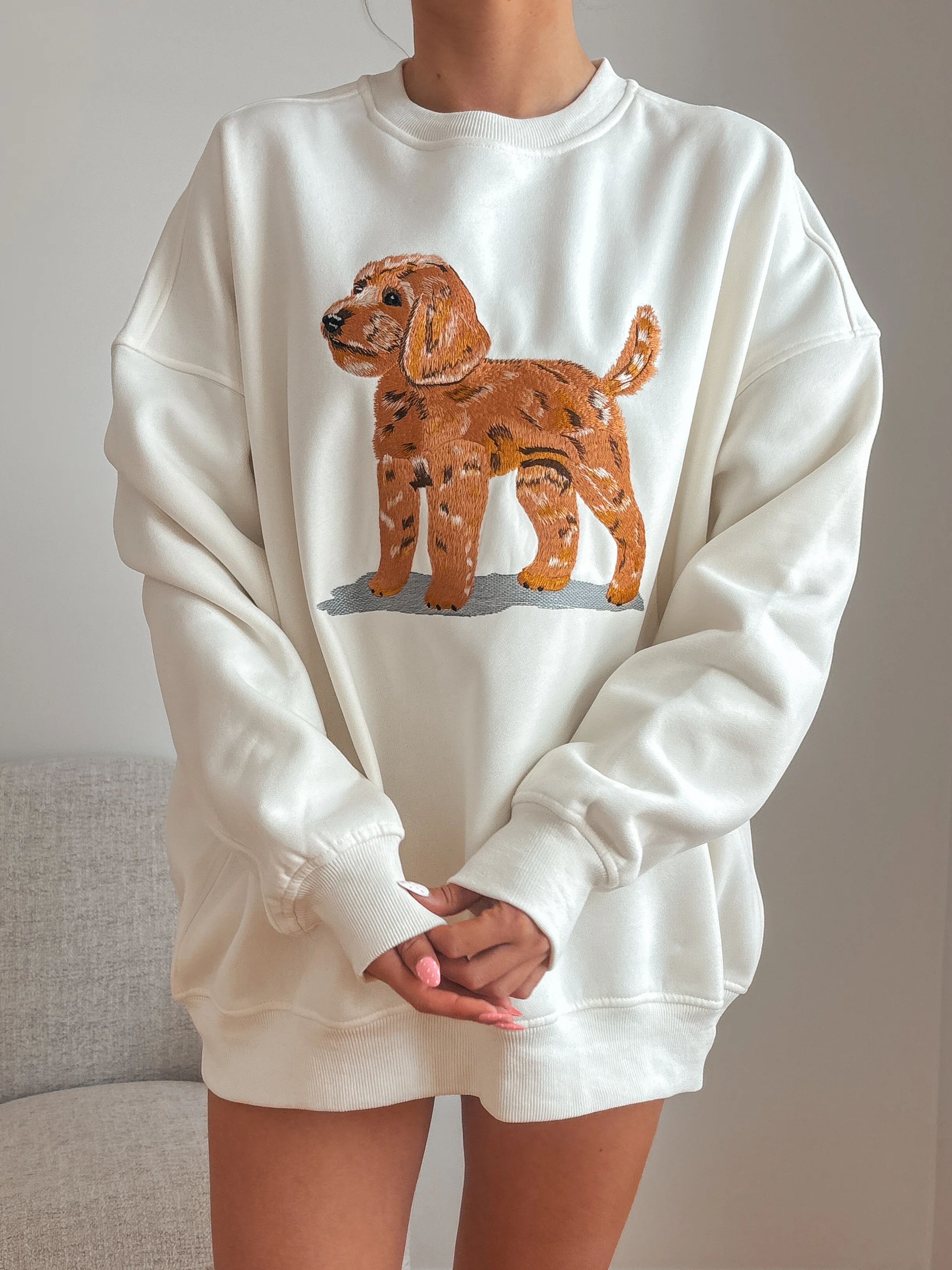 Golden Doodle Dog Embroider Sweatshirt - Image 5