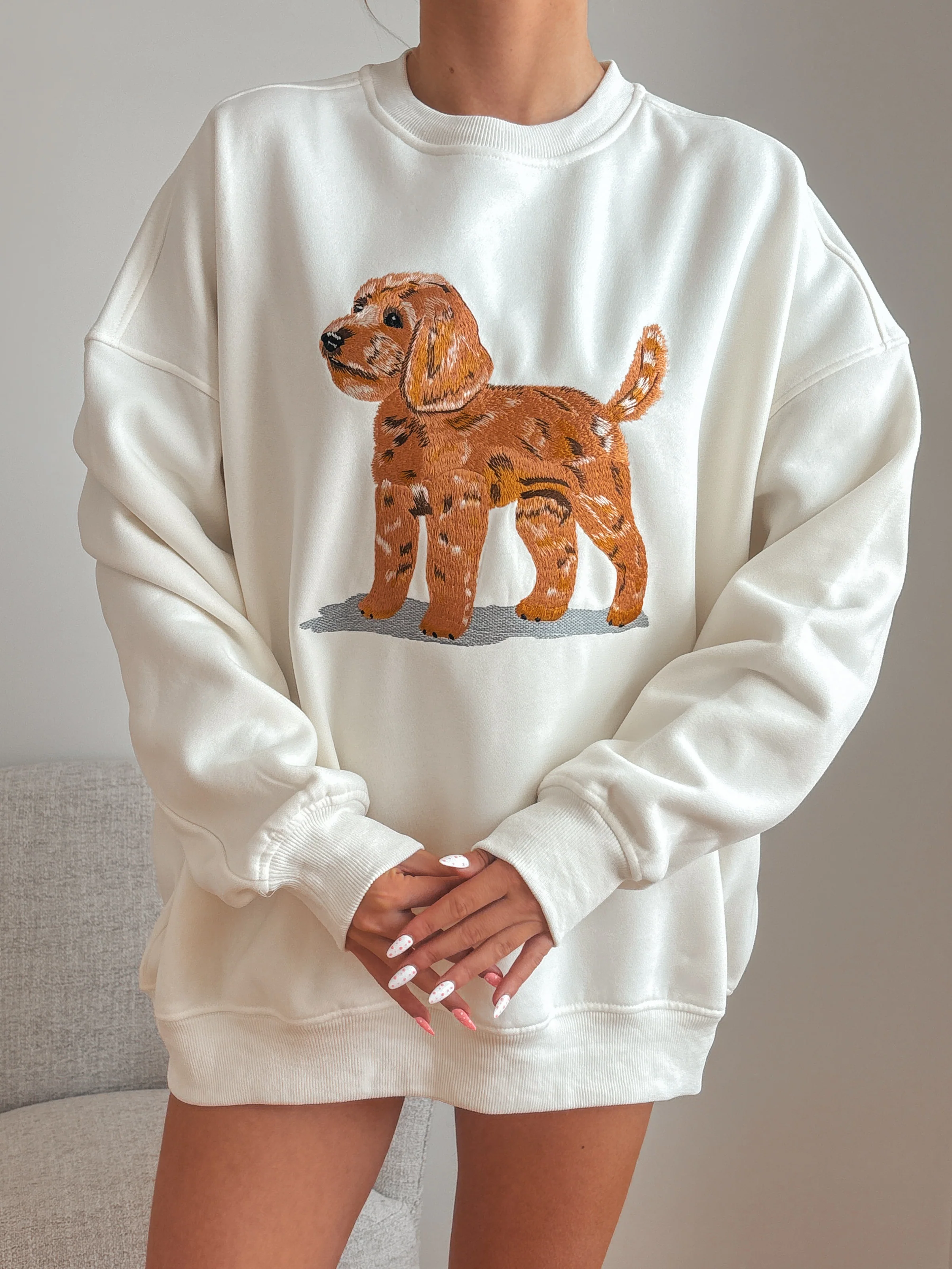 Golden Doodle Dog Embroider Sweatshirt - Image 6