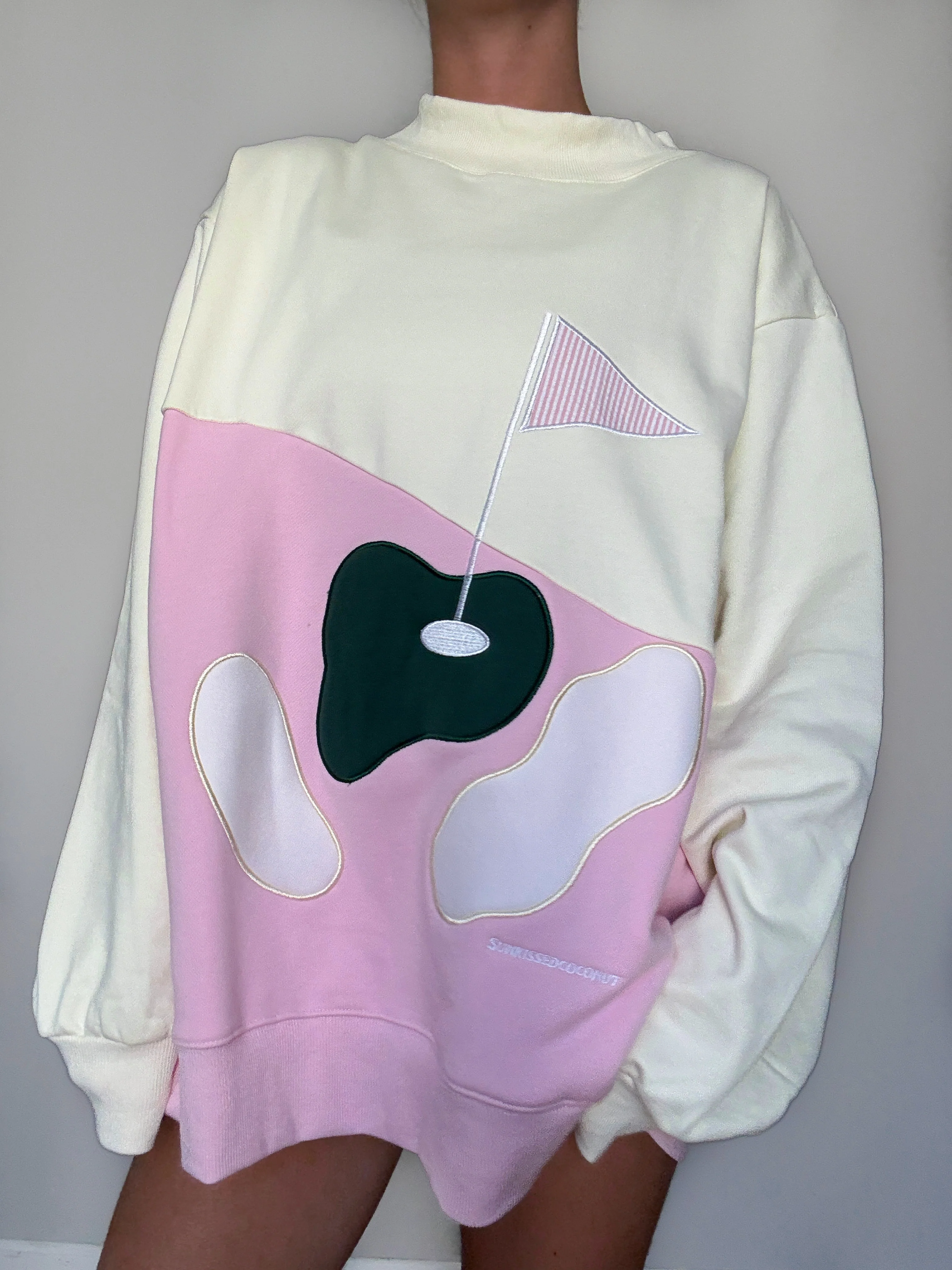 Golfing On The Green Mockneck Sweatshirt 100% Cotton - Image 3