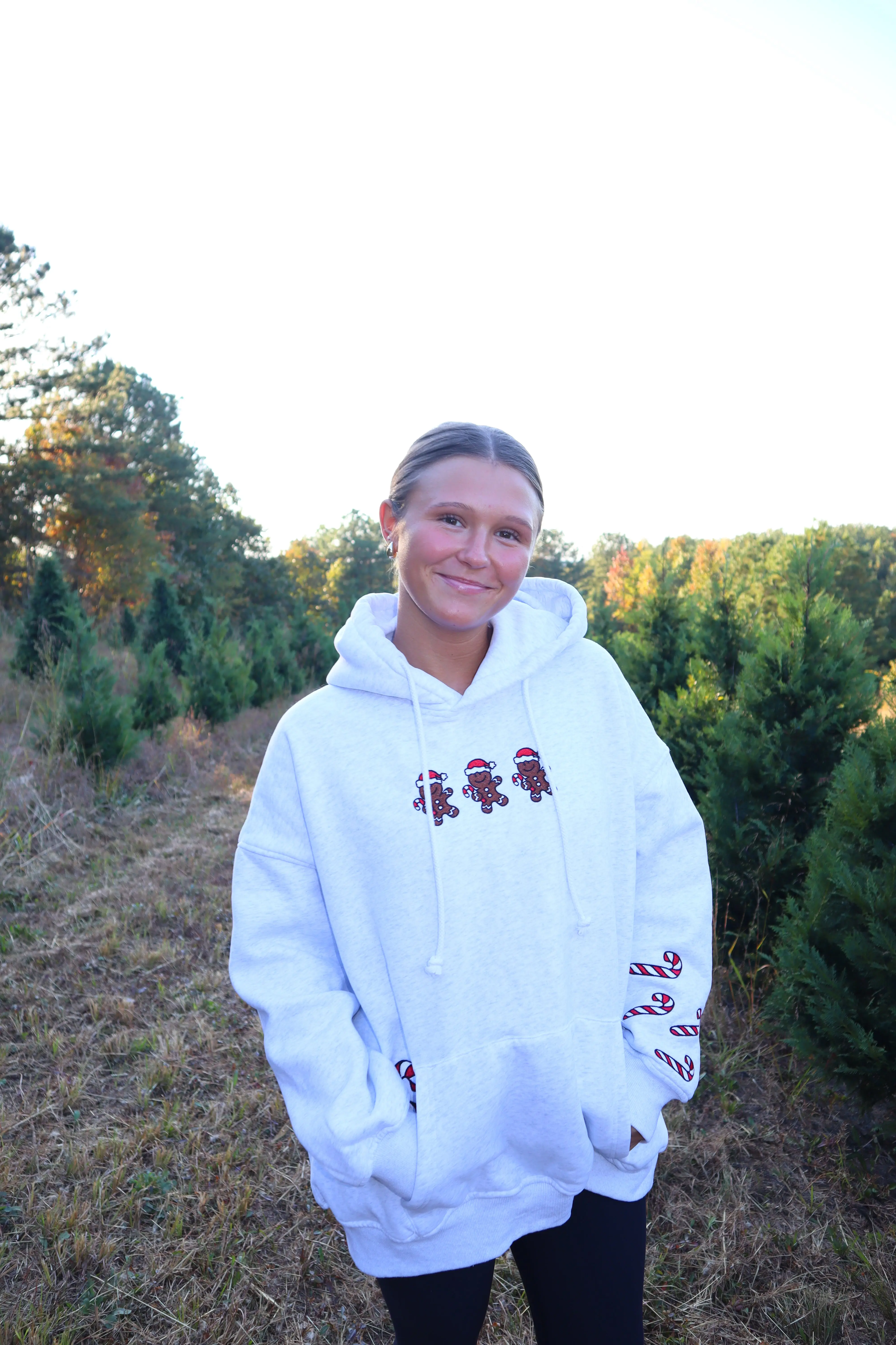 Pearl Grey Gingerbread Recipe Christmas Embroider Hoodie - Image 10