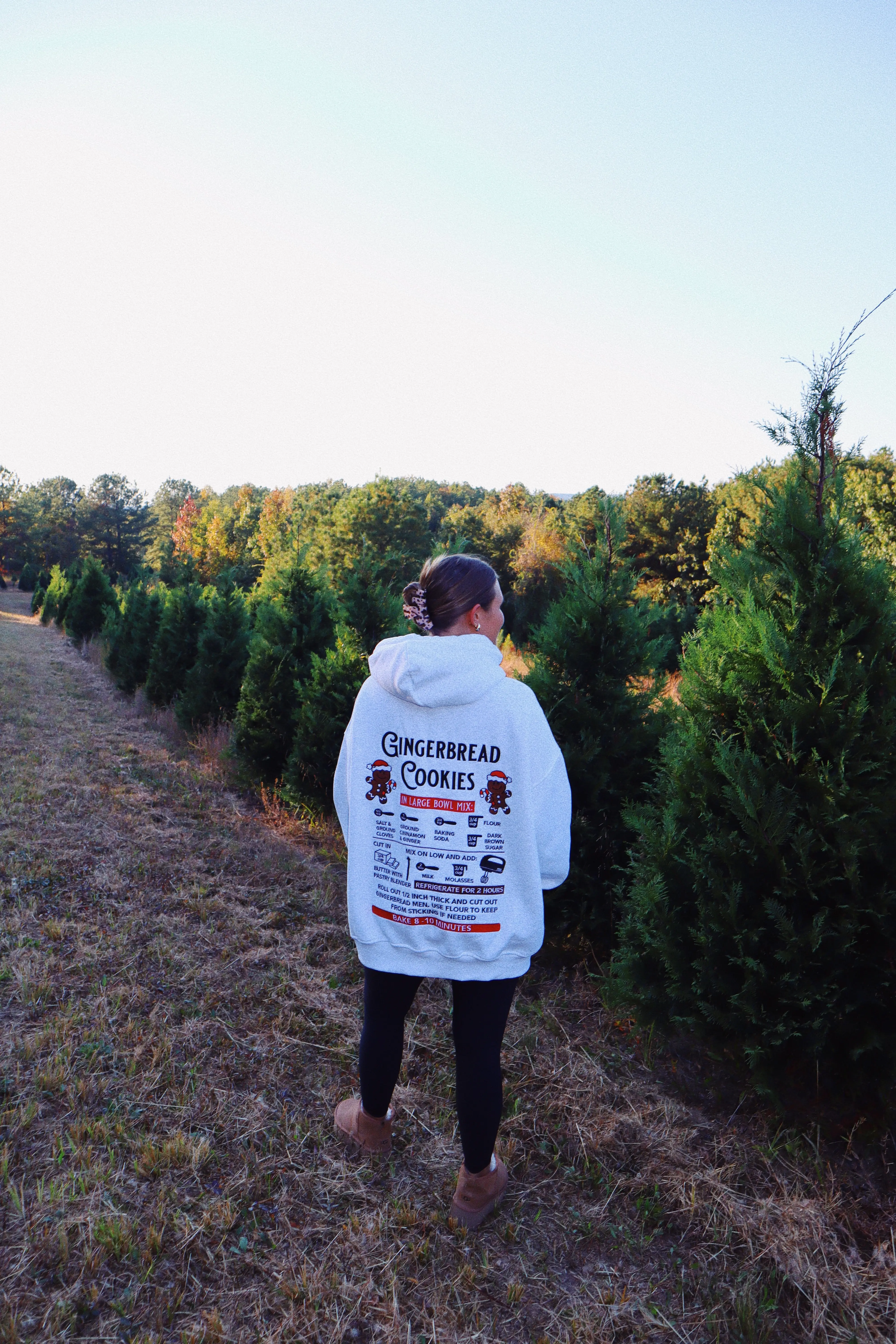 Pearl Grey Gingerbread Recipe Christmas Embroider Hoodie - Image 3