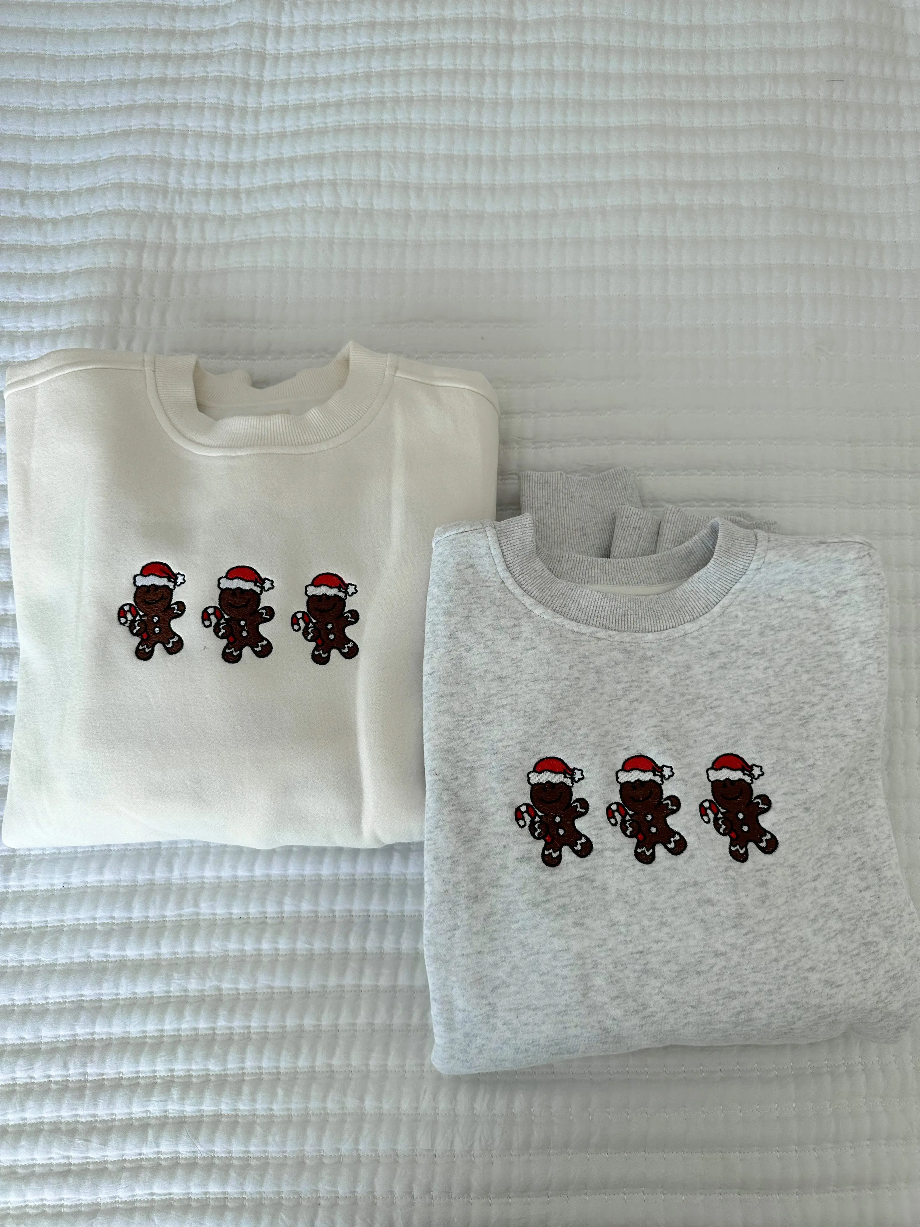 Pearl Grey Gingerbread Recipe Christmas Embroider Sweatshirt - Image 12