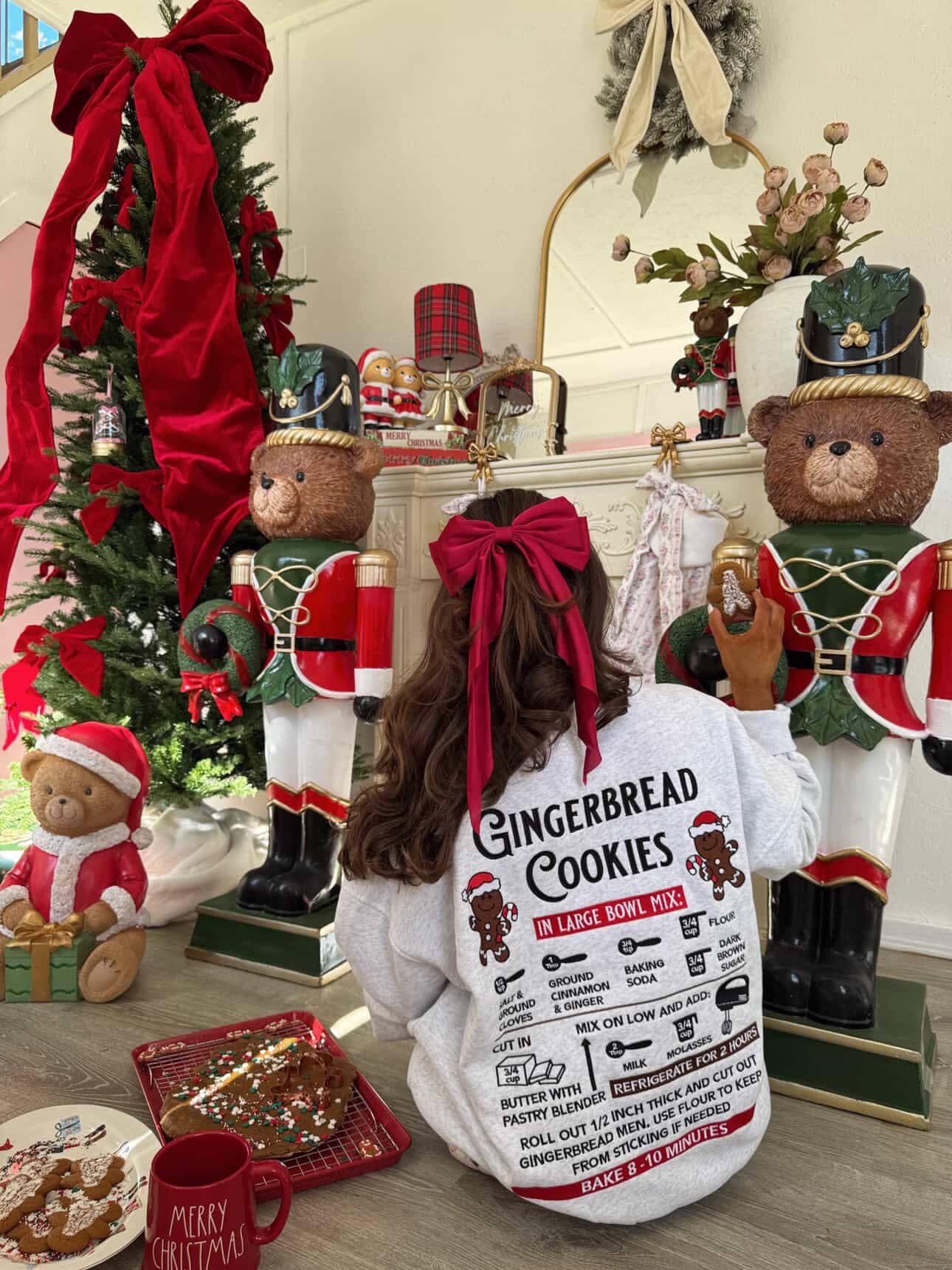 Pearl Grey Gingerbread Recipe Christmas Embroider Sweatshirt - Image 19