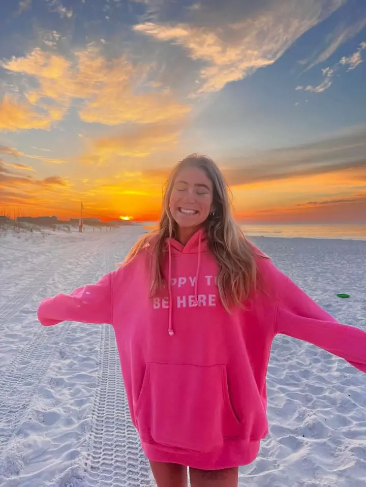 I Am Just Happy To Be Here Embroider Hoodie - Image 6