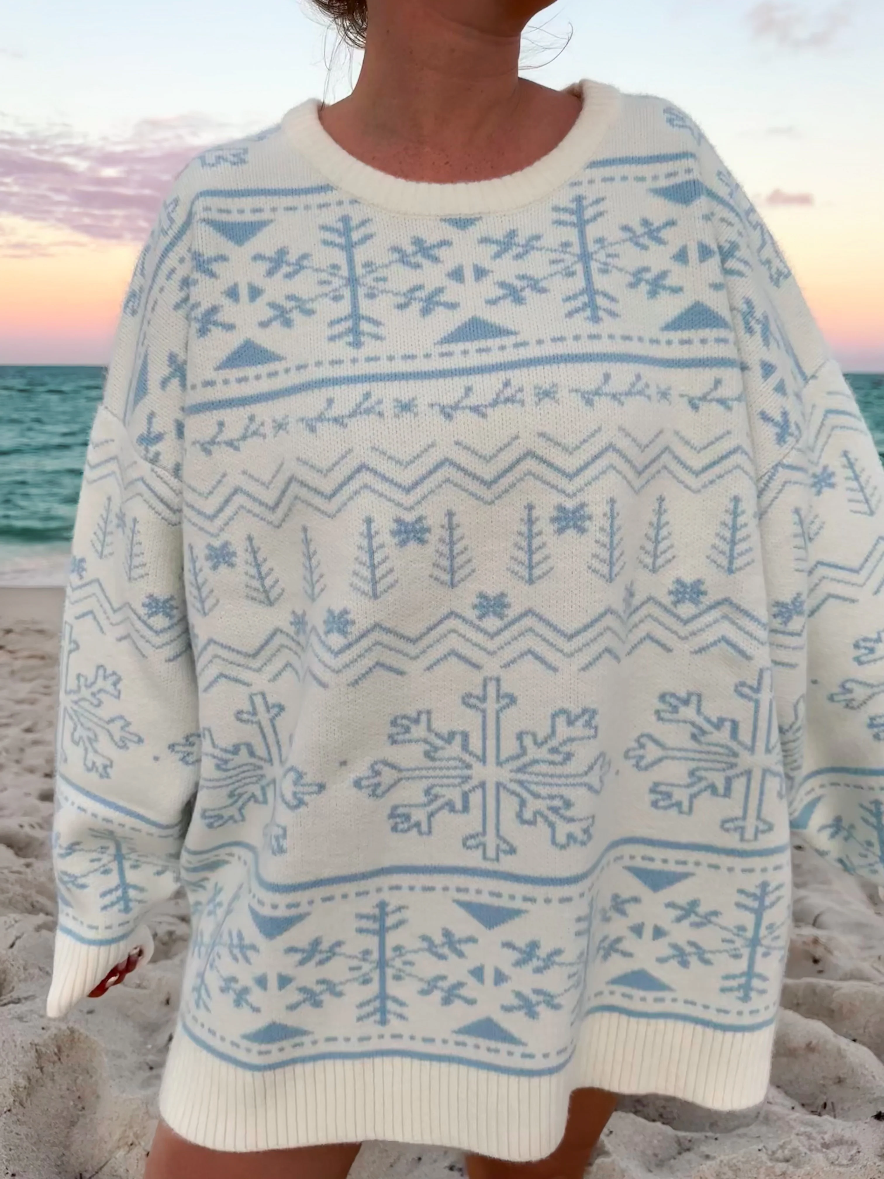 Snowflake Oversized Sweater - Image 5