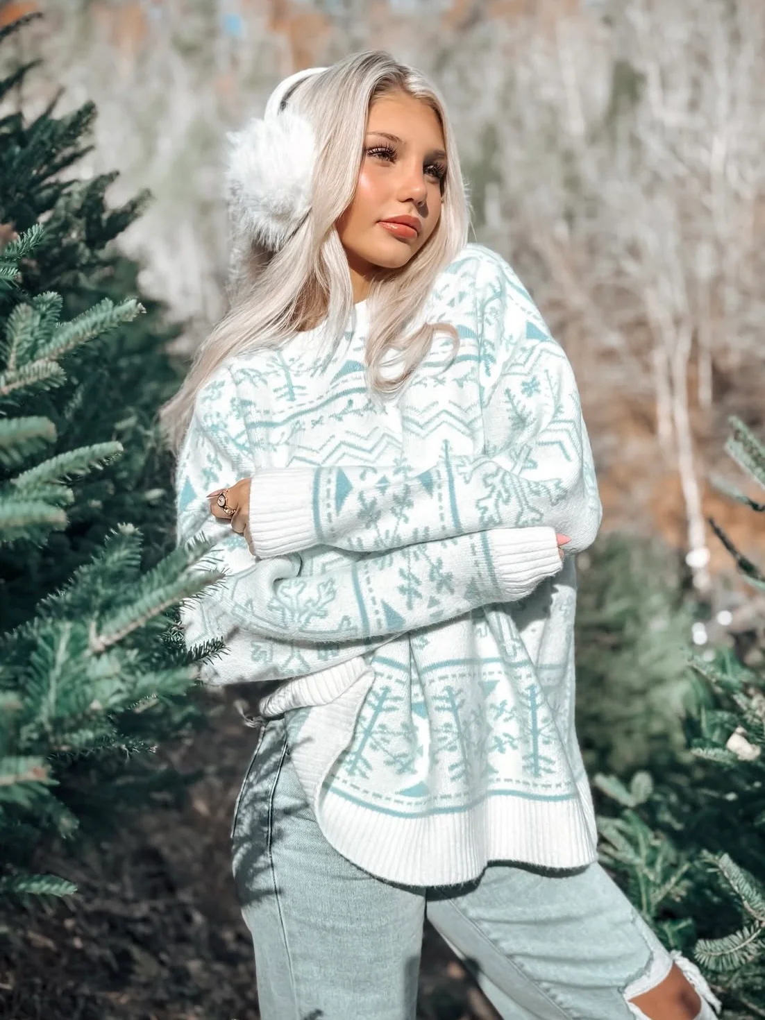 Snowflake Oversized Sweater - Image 6