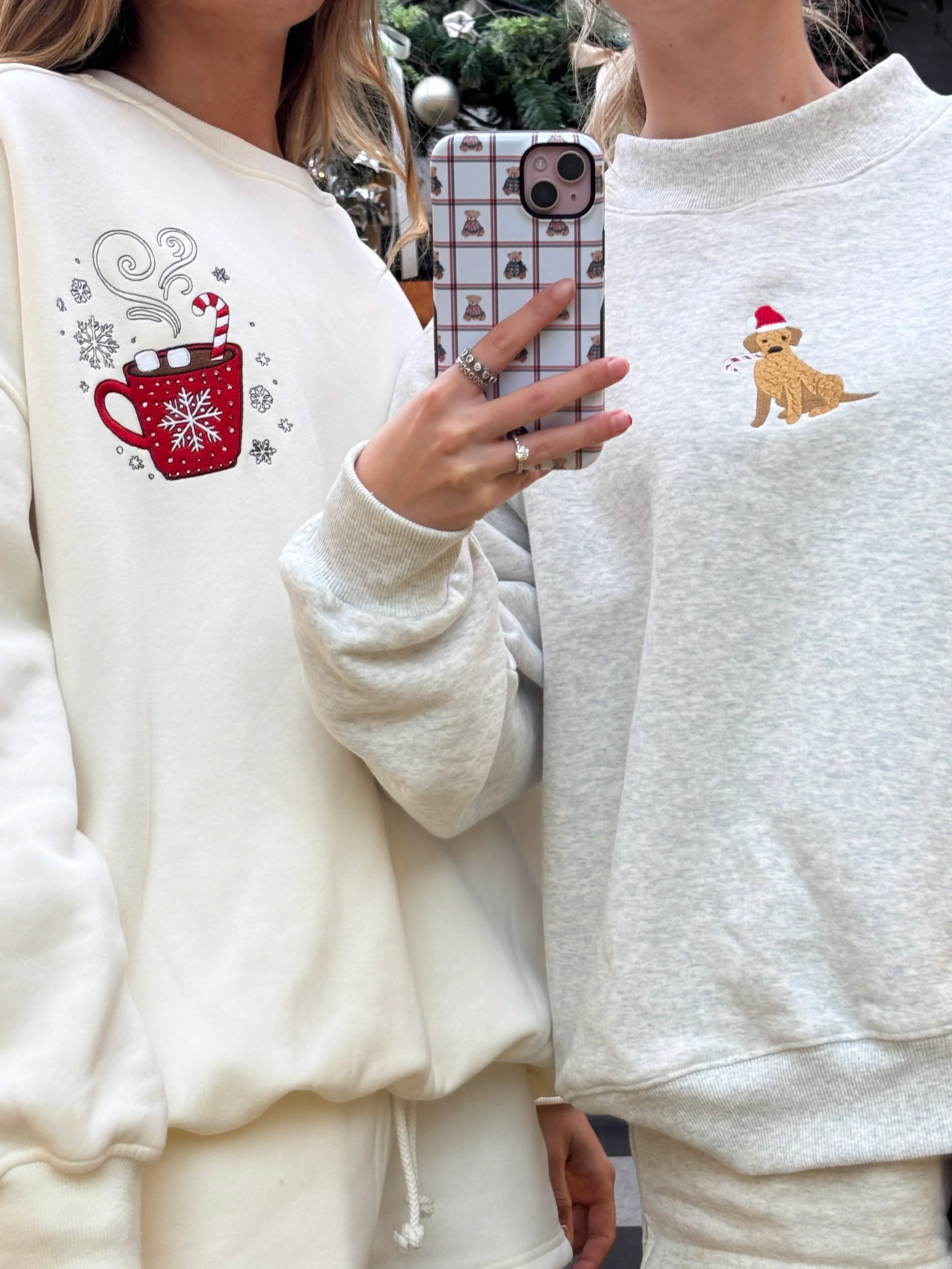Hot Chocolate Recipe Christmas Embroider Sweatshirt - Image 12