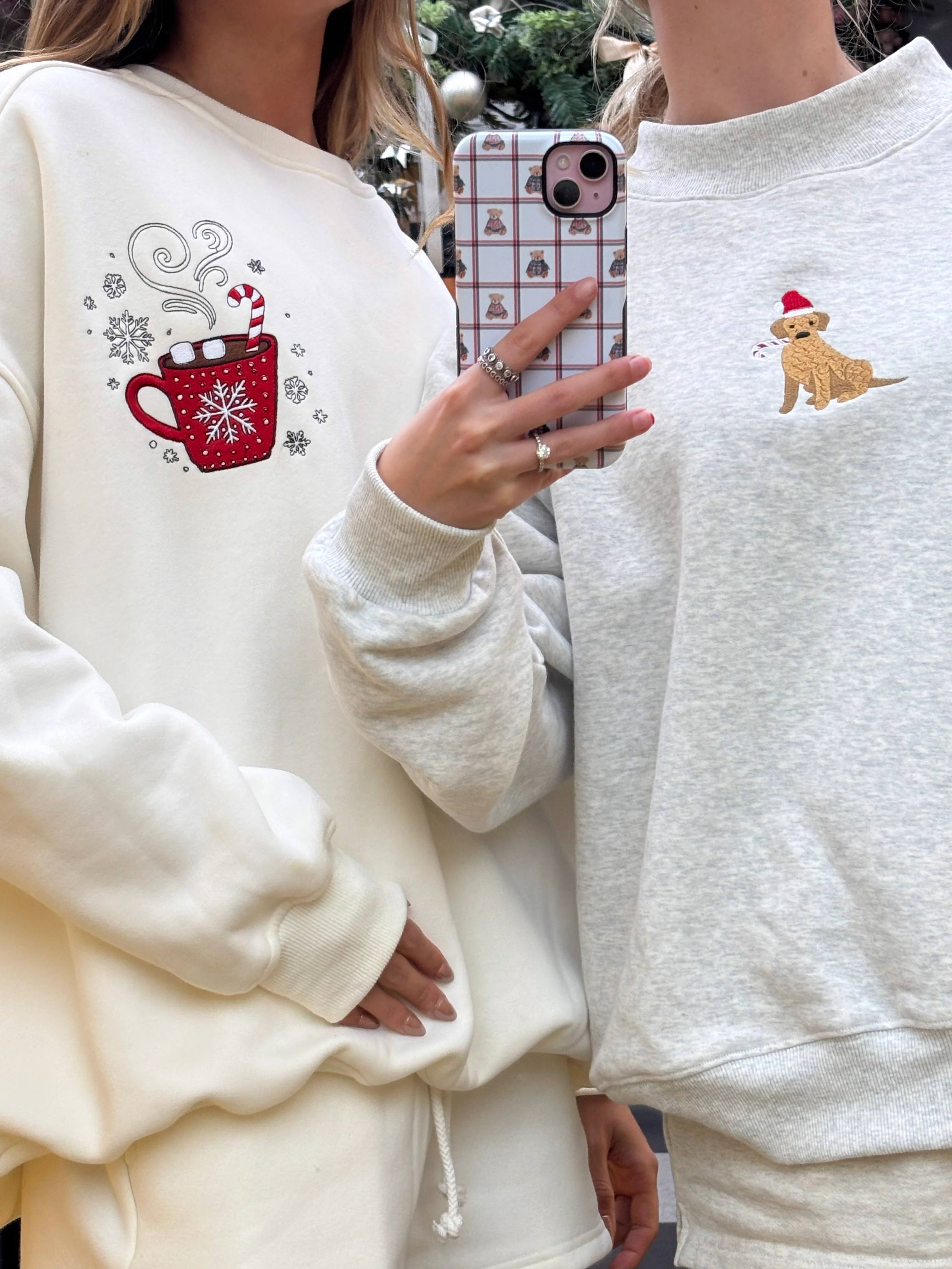 Hot Chocolate Recipe Christmas Embroider Sweatshirt - Image 13