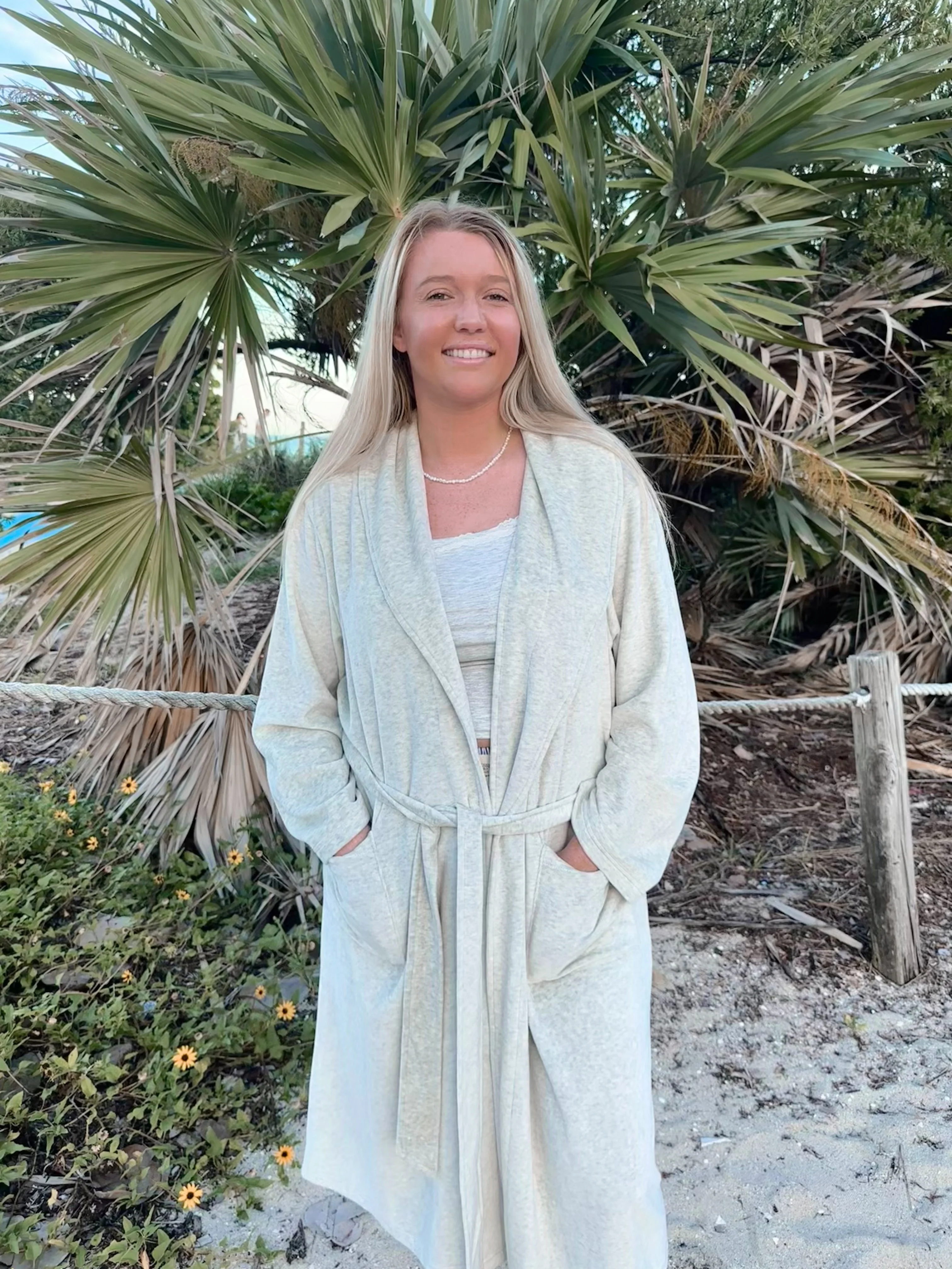 Earthy Grey Dream Hotel Robe - Image 11