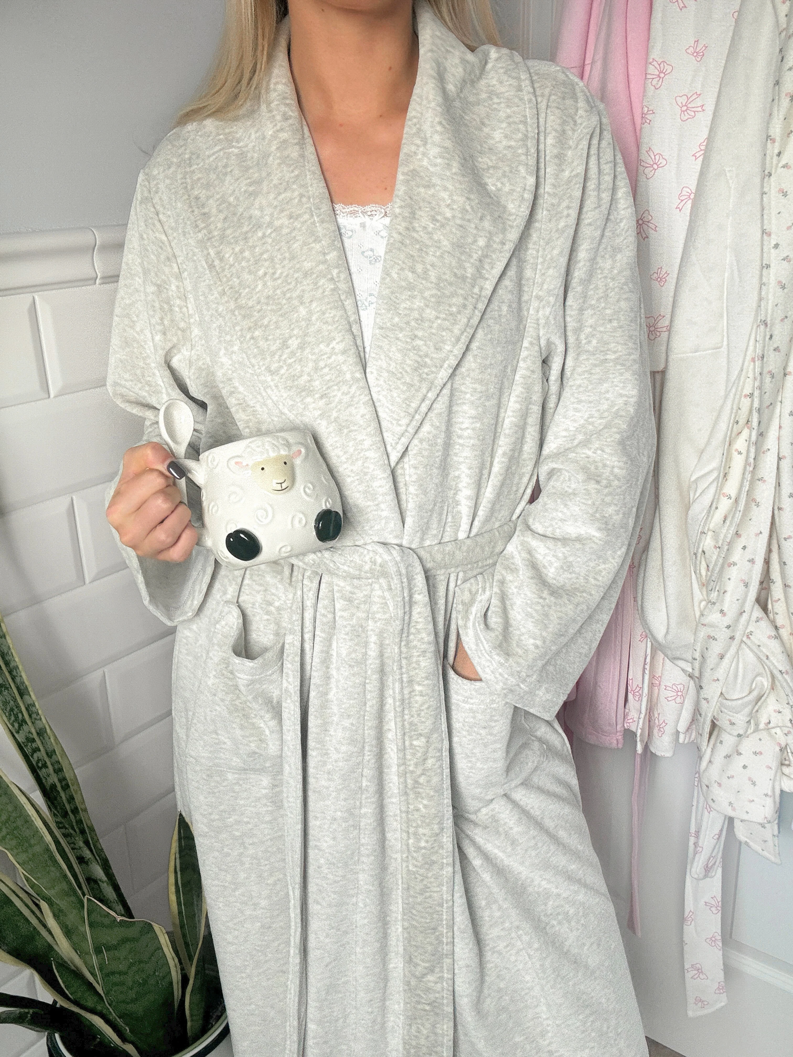 Earthy Grey Dream Hotel Robe - Image 3