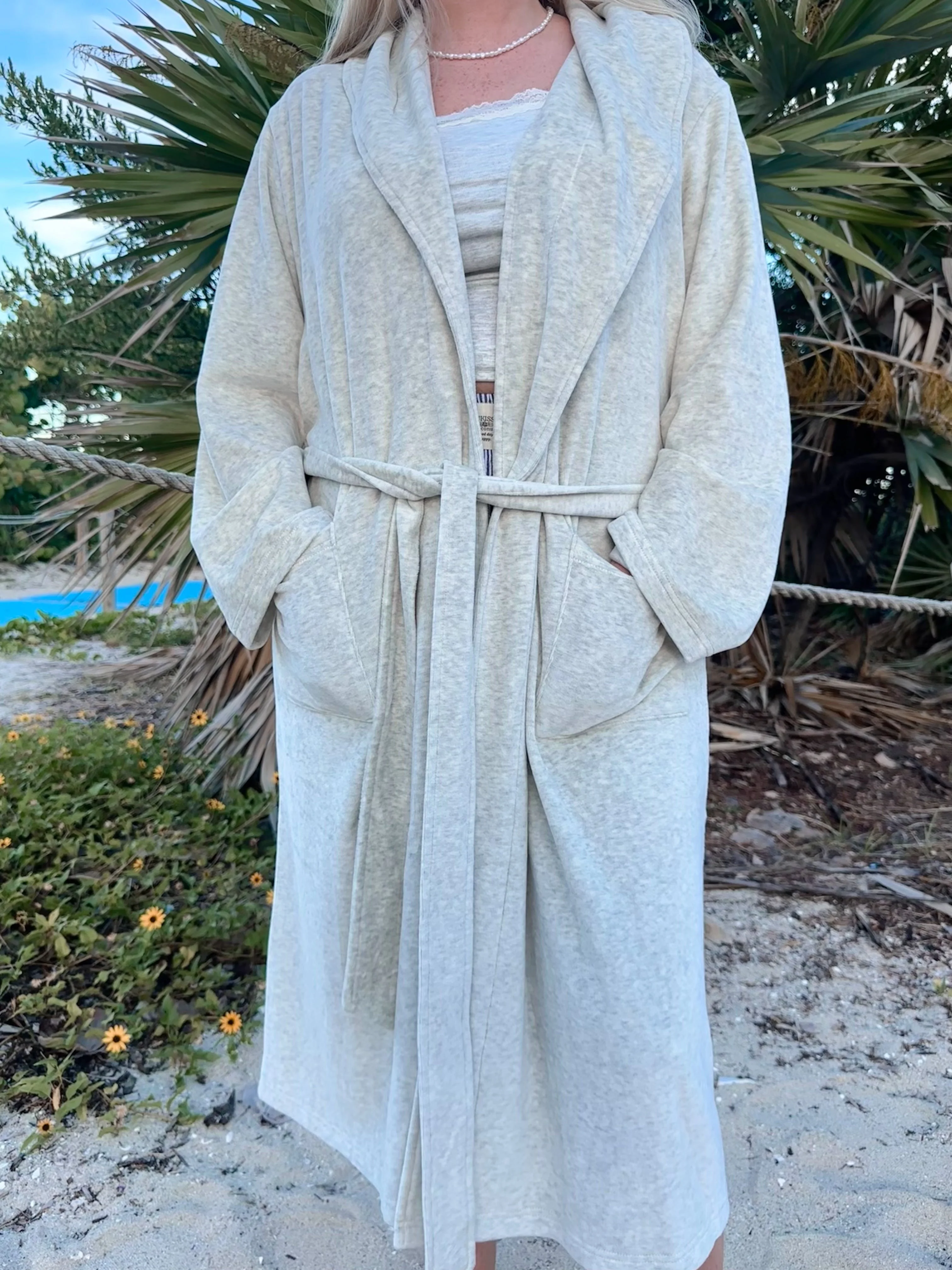 Earthy Grey Dream Hotel Robe - Image 7
