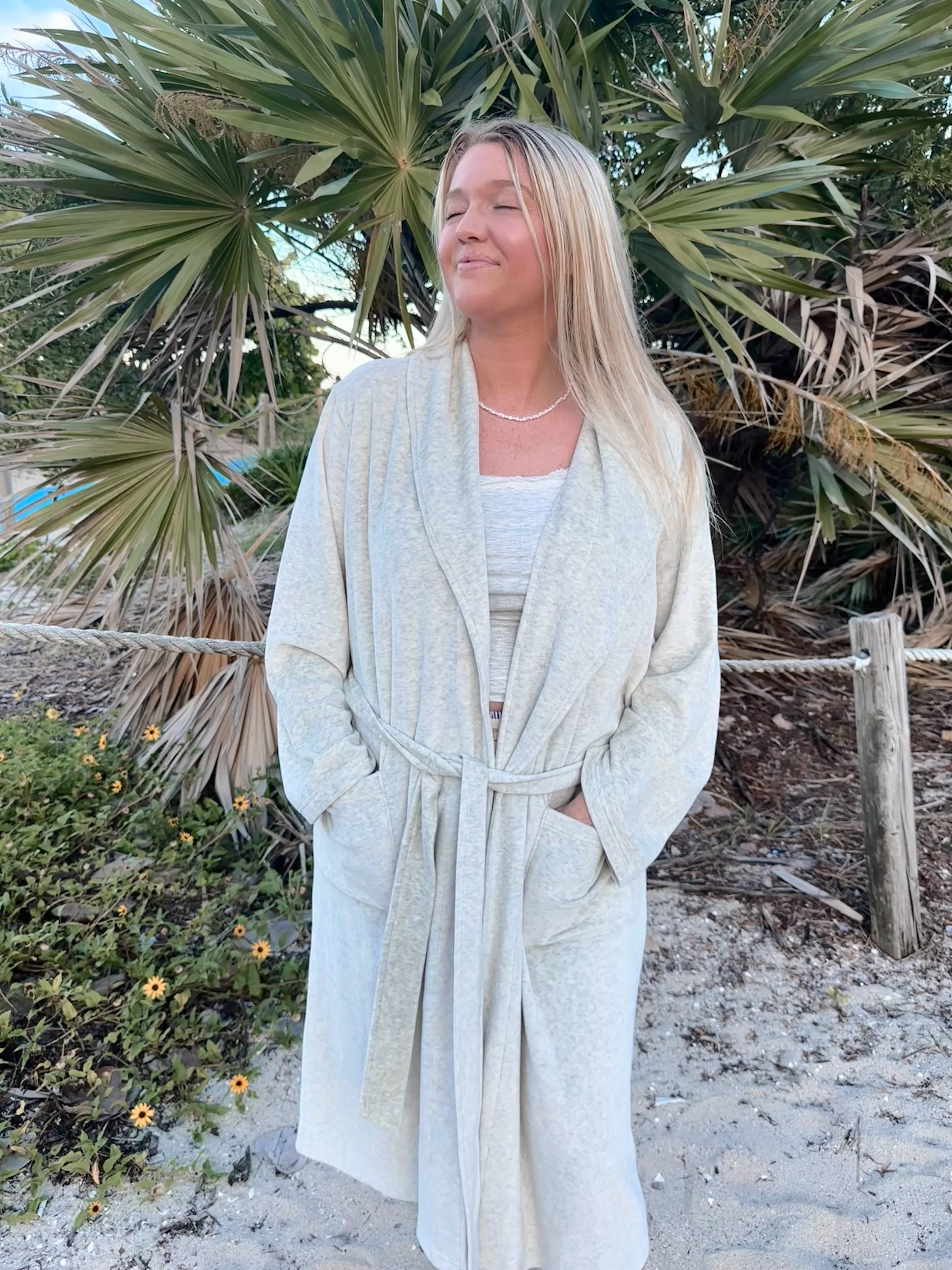 Earthy Grey Dream Hotel Robe - Image 8