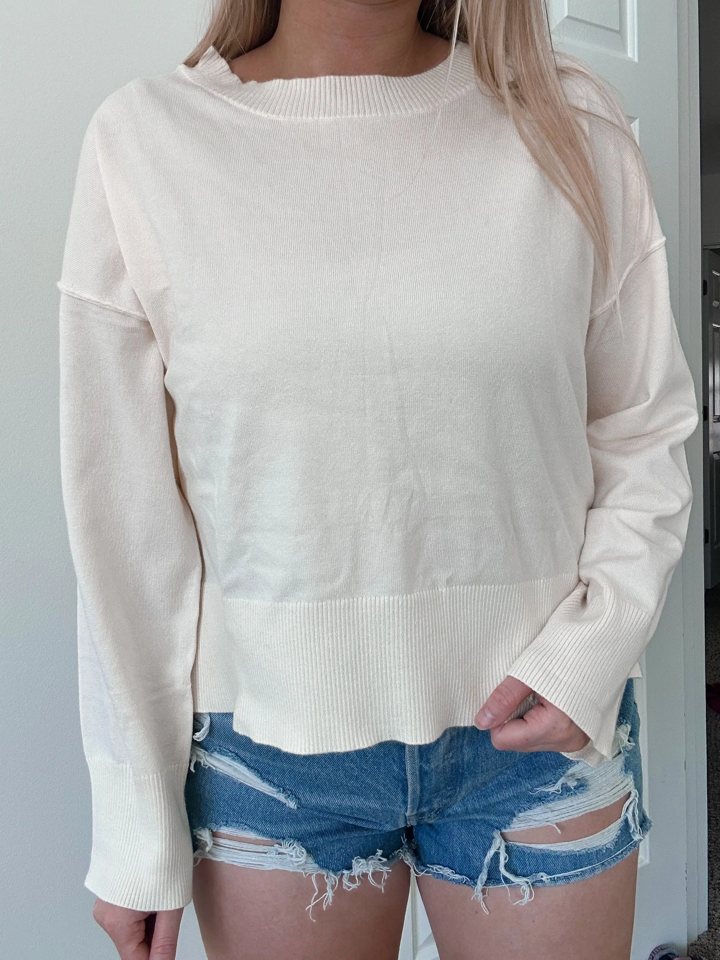 Ivory Buttery Soft Sweater - Image 5
