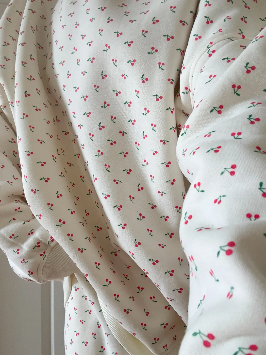 Blank Ivory Cherries All Over Sweatshirt - Image 4