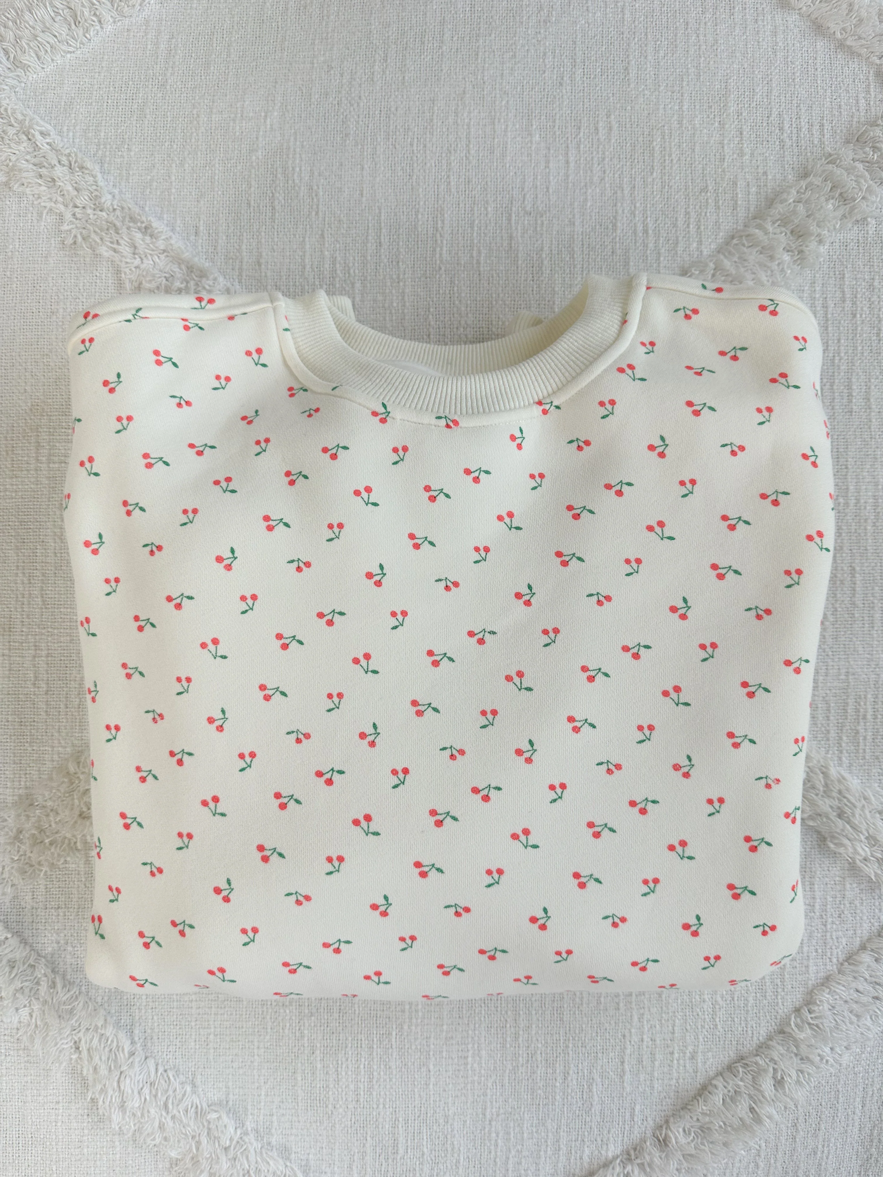 Blank Ivory Cherries All Over Sweatshirt - Image 5