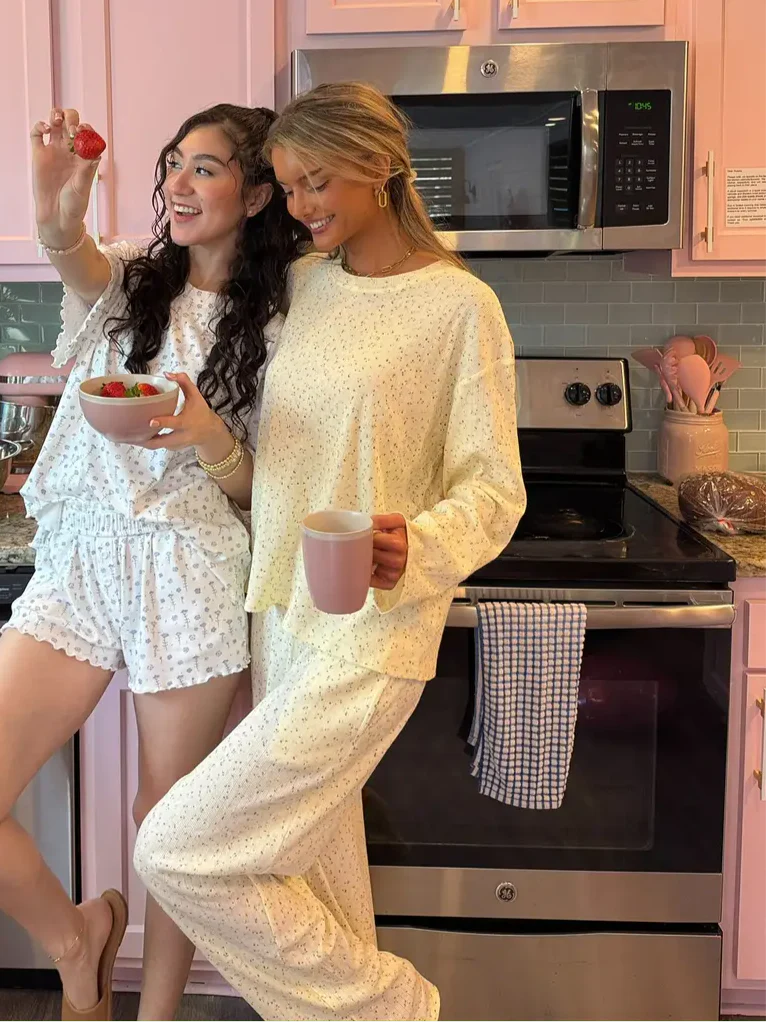 Lemon Floral Pajama Pants