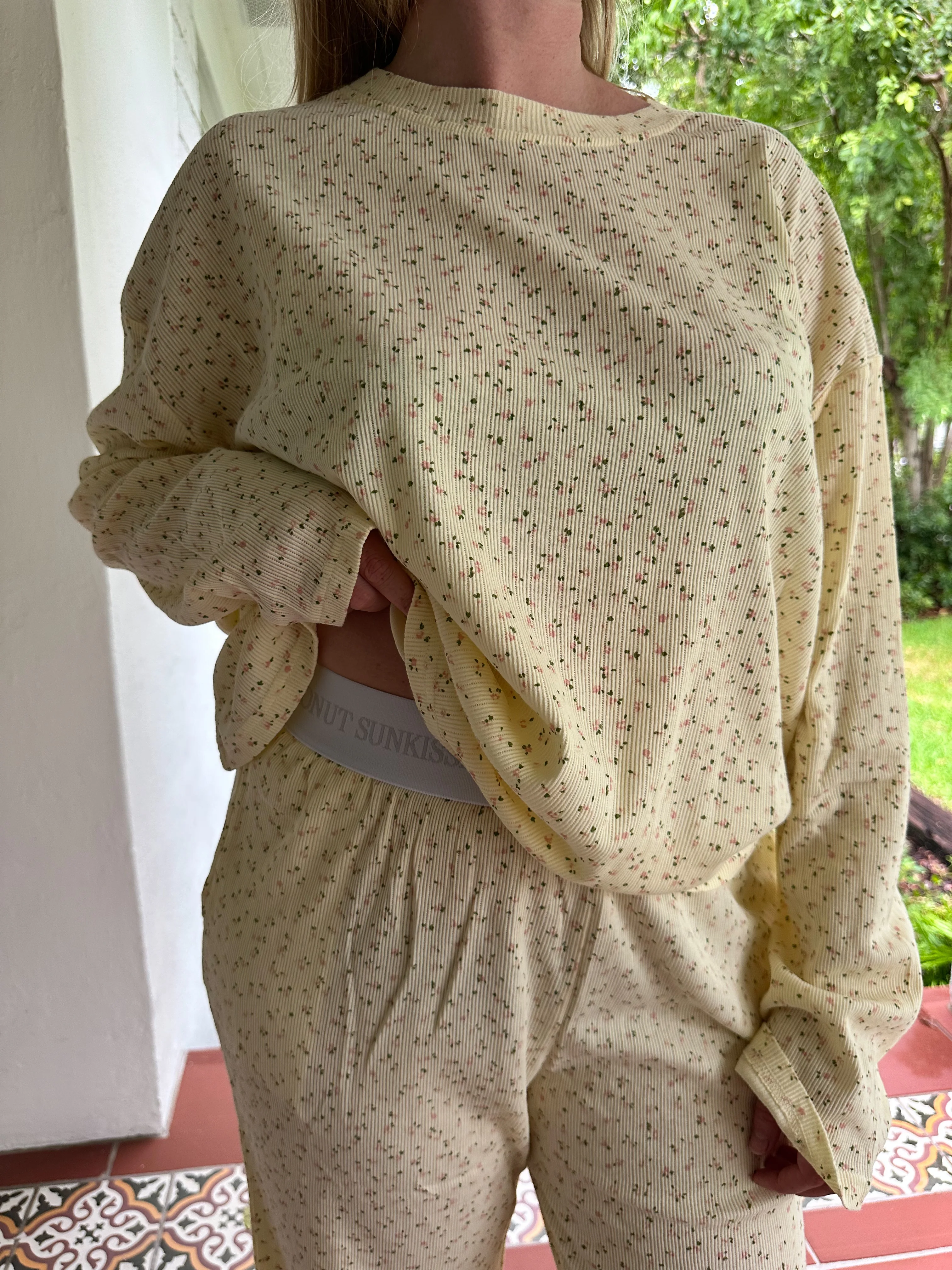 Lemon Floral Pajama Pants - Image 5
