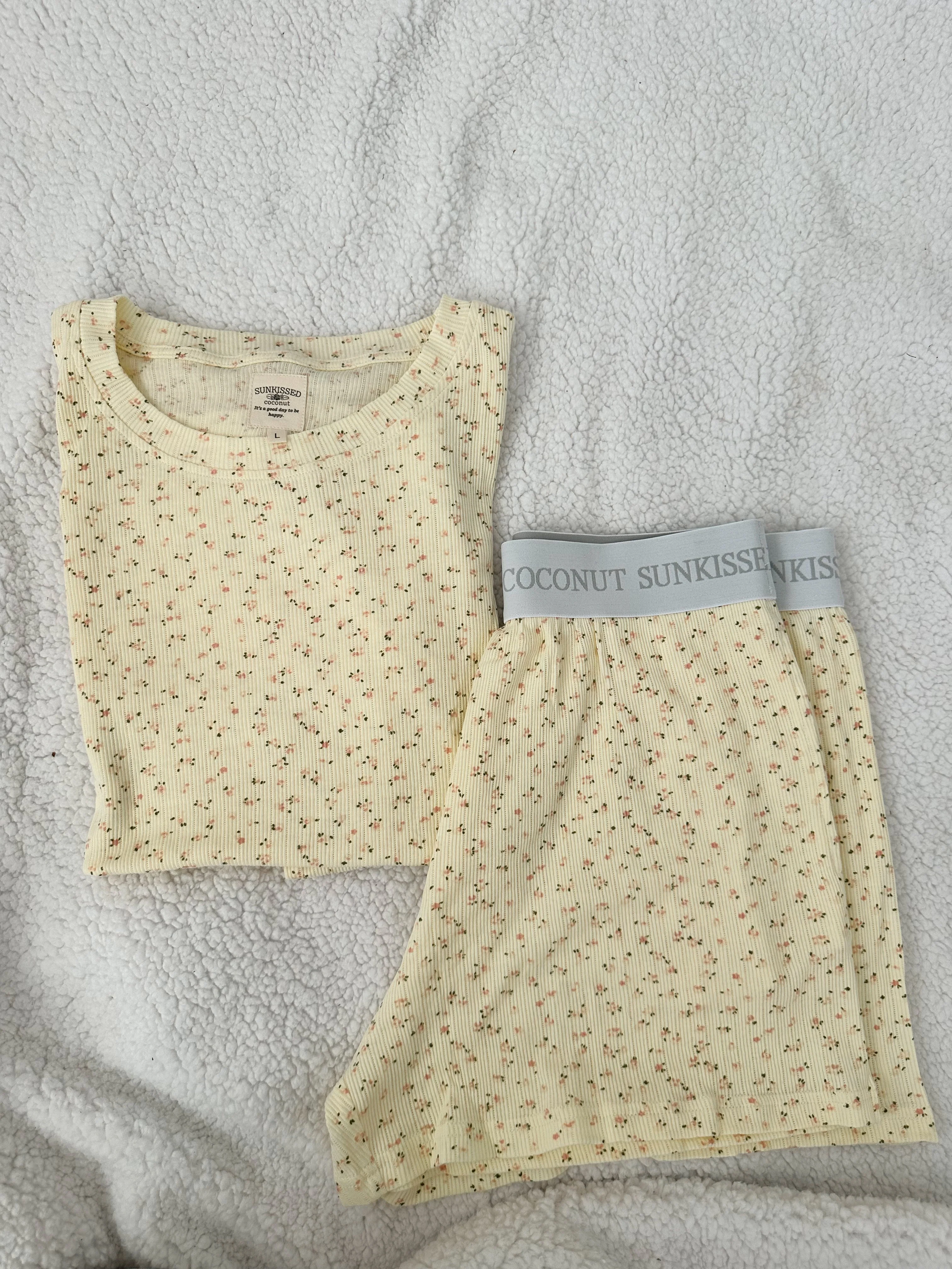 Lemon Floral Pajama Shorts - Image 4