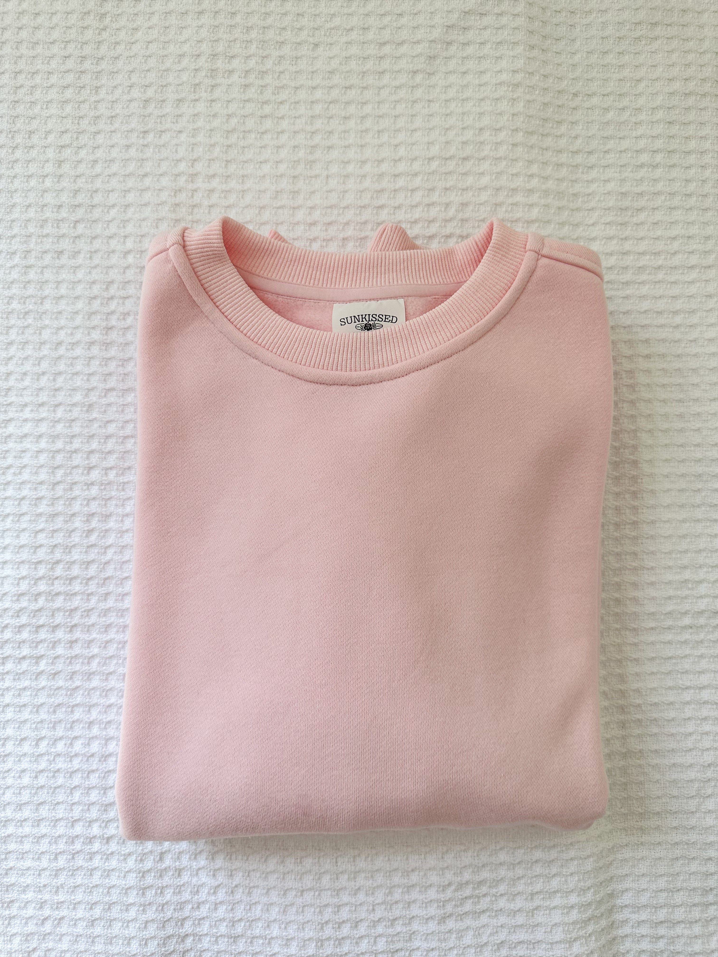 Light Pink Basic Blank Sweatshirt - Image 2