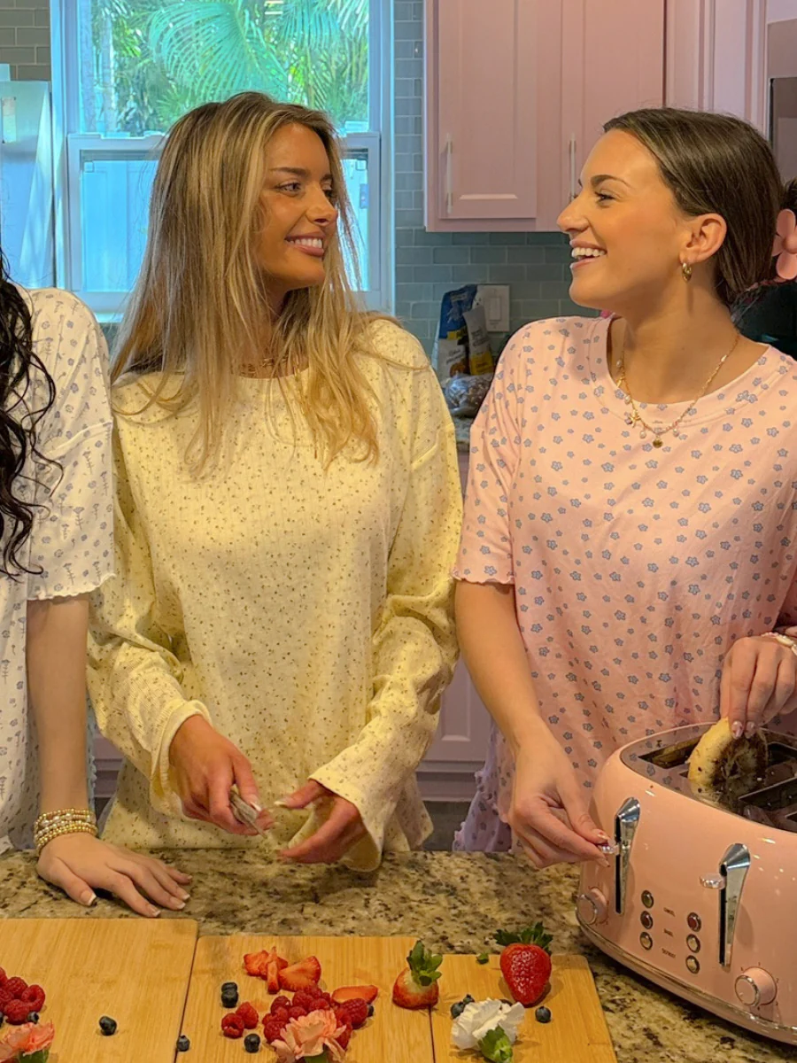 Lemon Floral Long Sleeve Pajama Top - Image 3