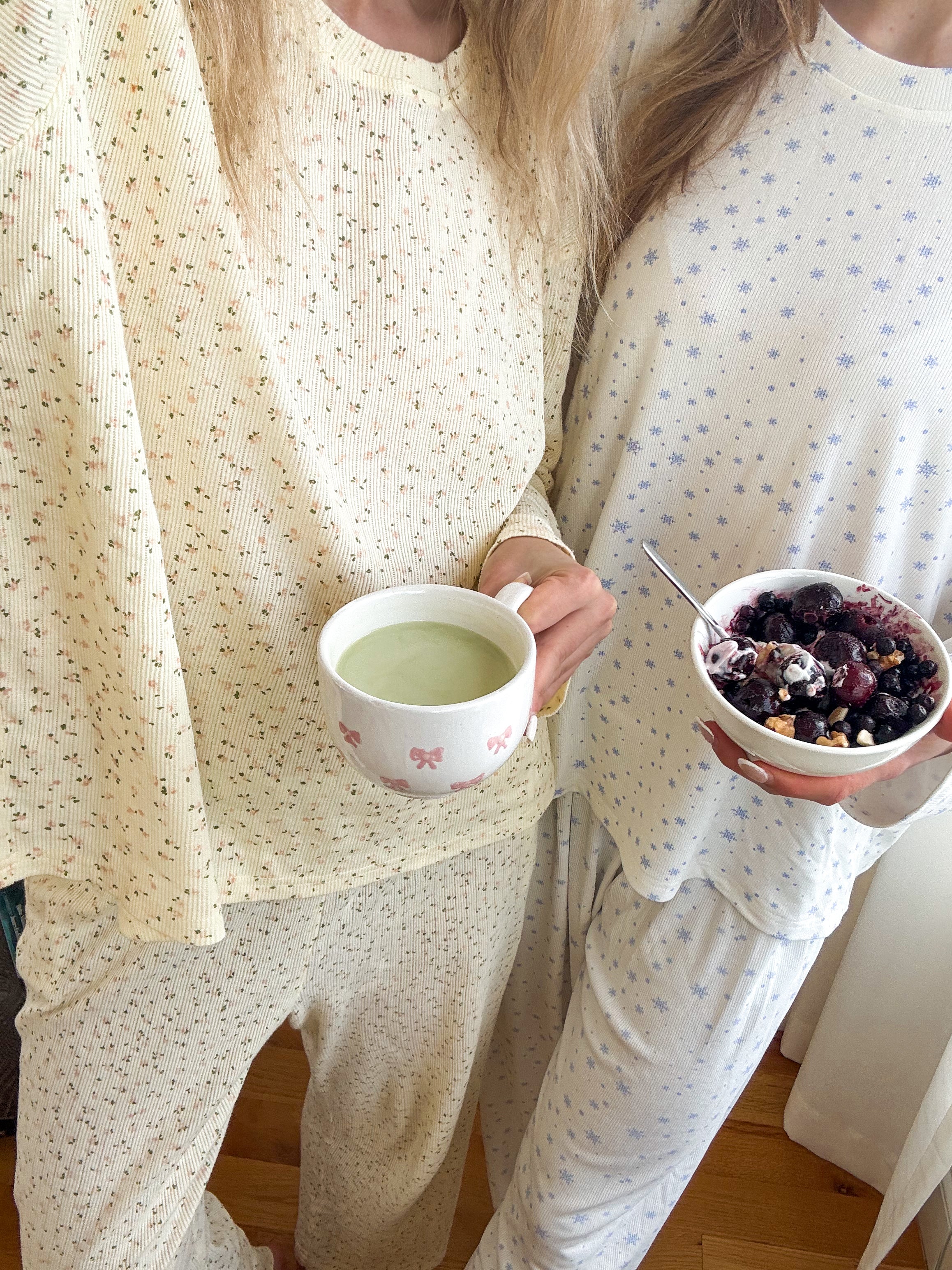 Lemon Floral Long Sleeve Pajama Top - Image 5