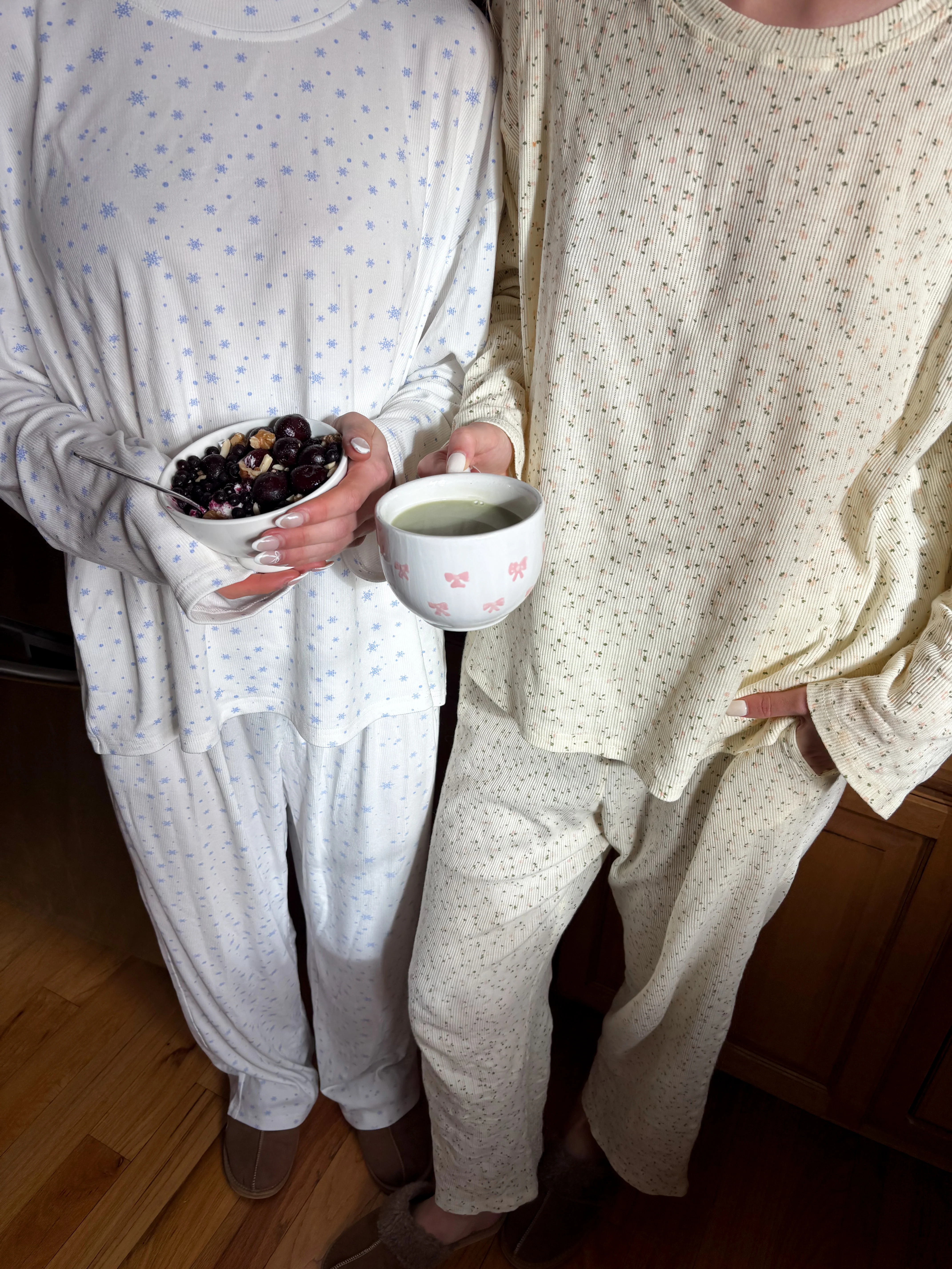 Lemon Floral Long Sleeve Pajama Top - Image 6