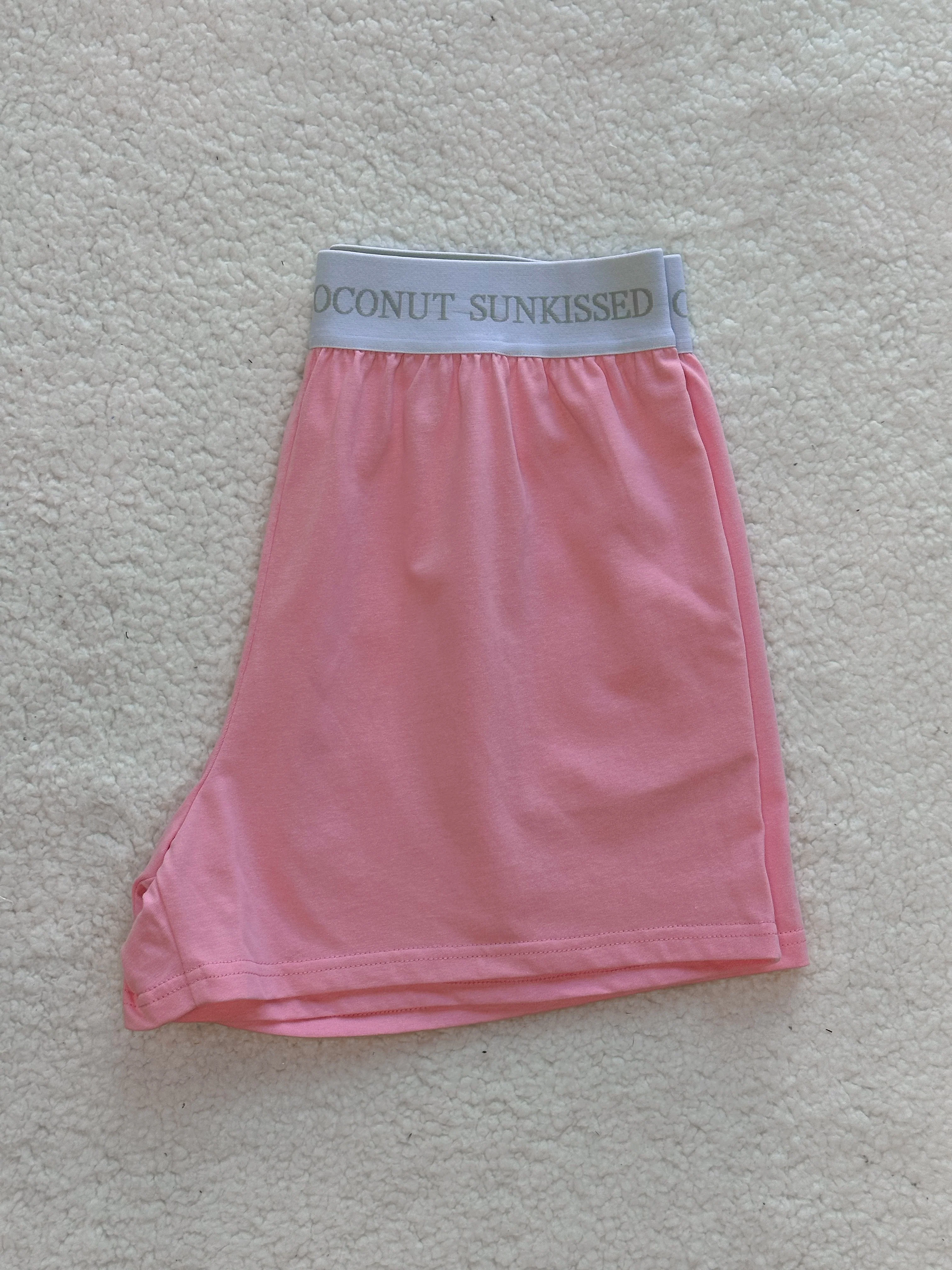 Lush Pink Basic Watercolor Shorts - Image 3