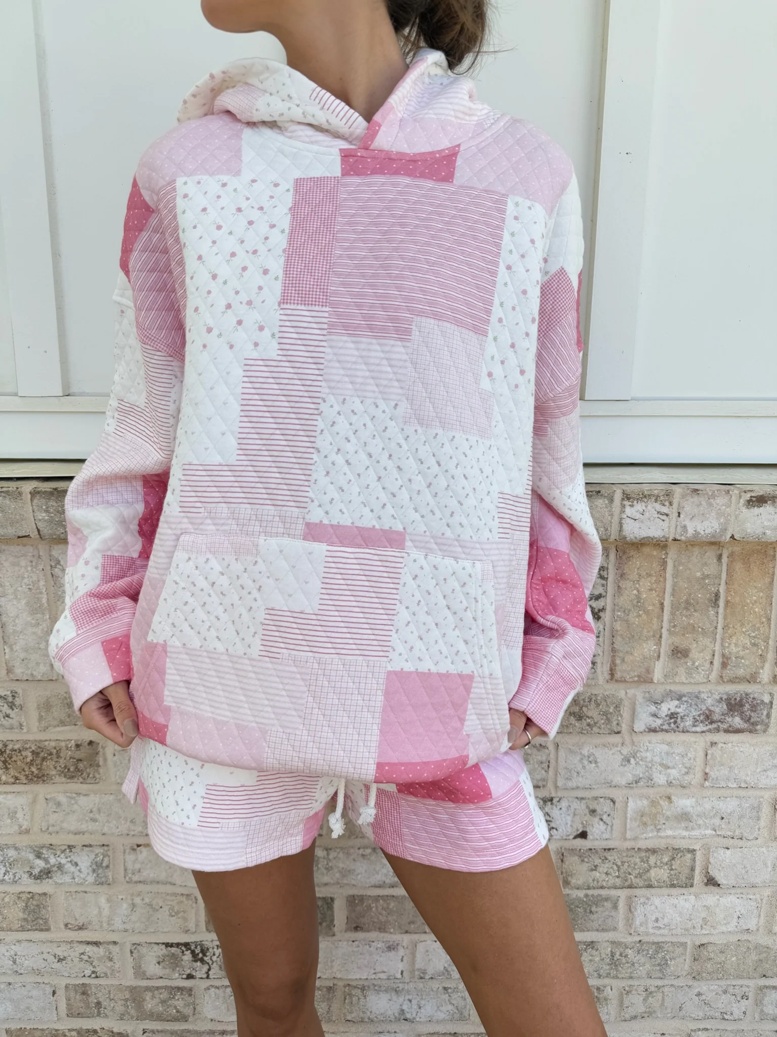 Margo Quilted Patchwork Hoodie - Image 3