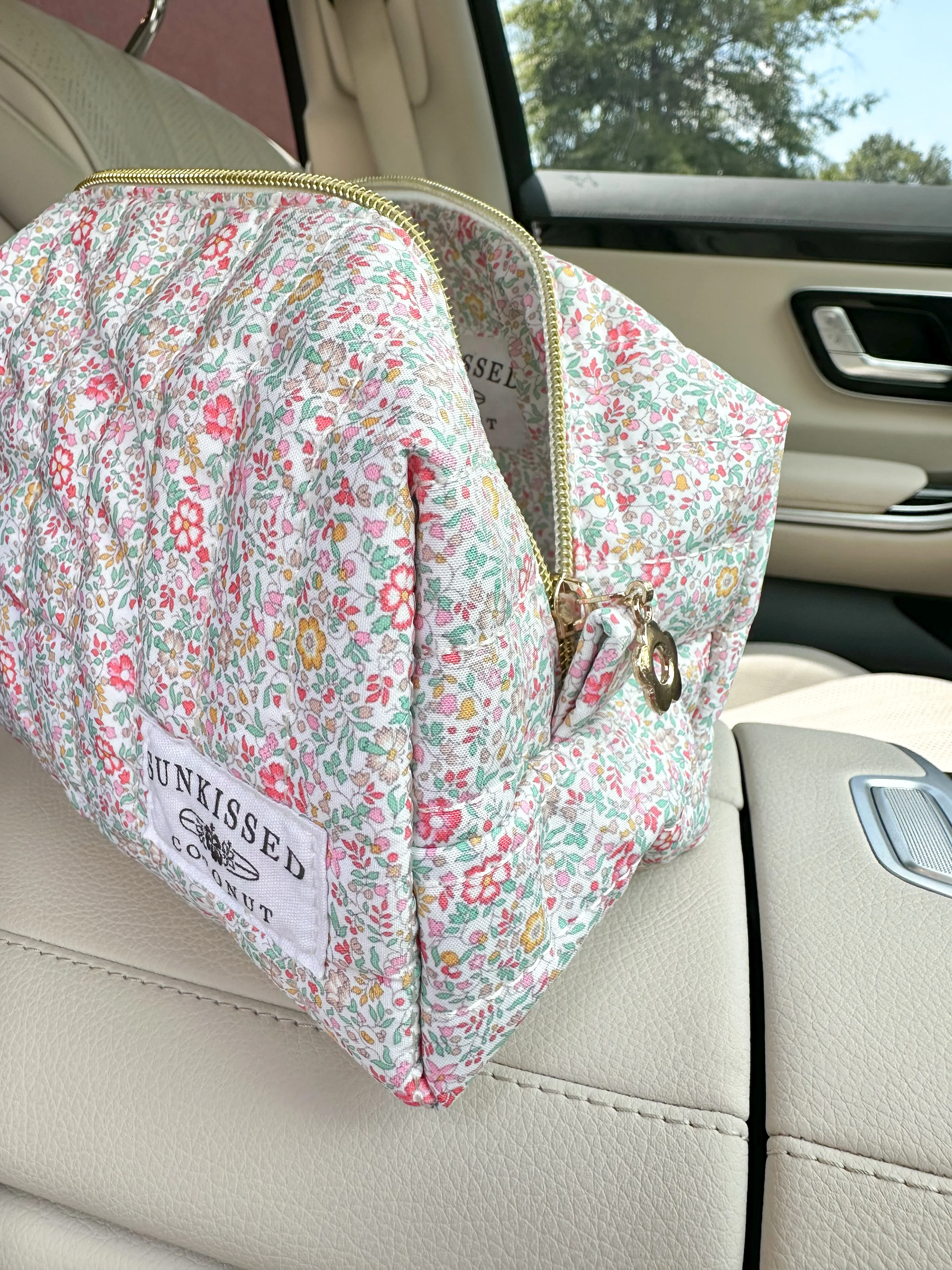 Medium Floral Day In The Park Handmade Handle Bag - Image 12