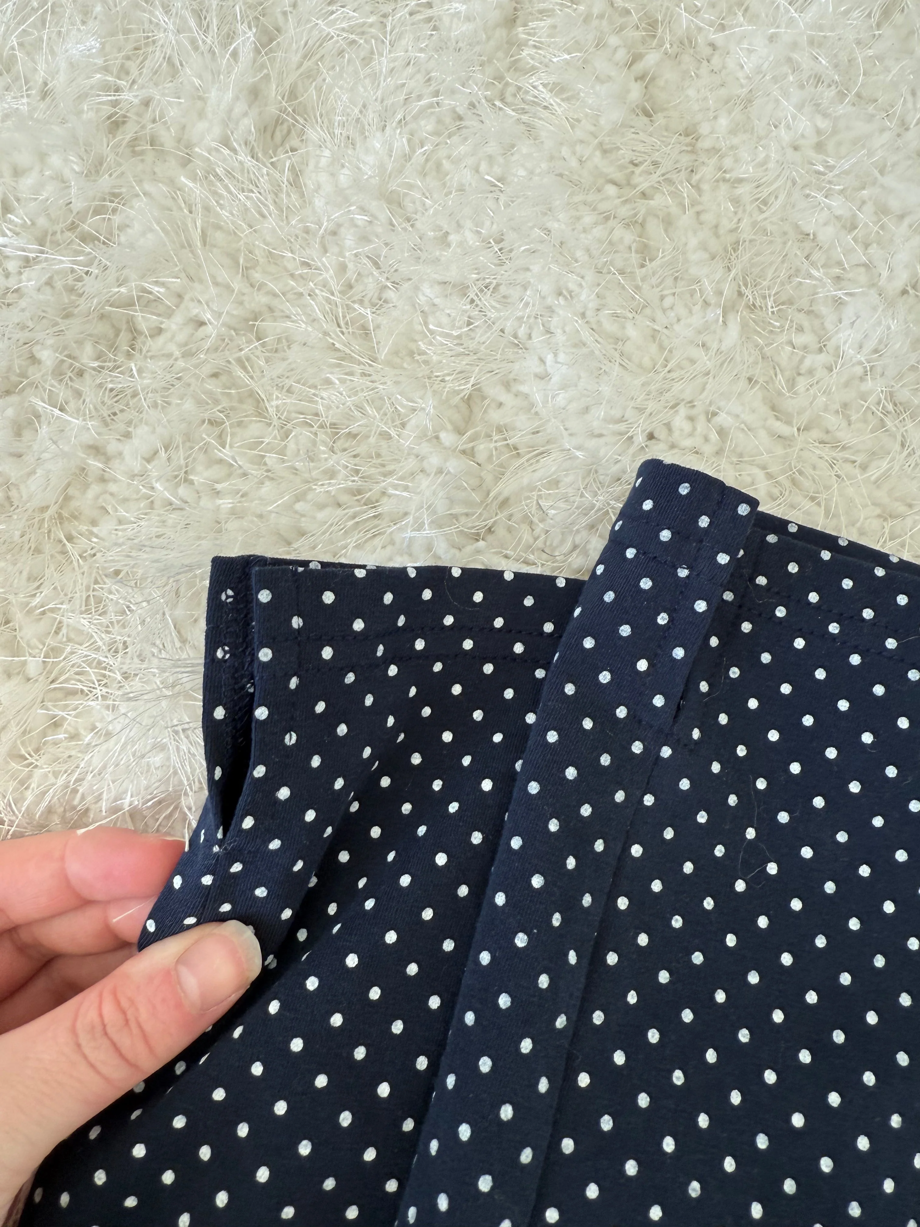 Navy Blue Polka Dot Loungewear Pants - Image 7