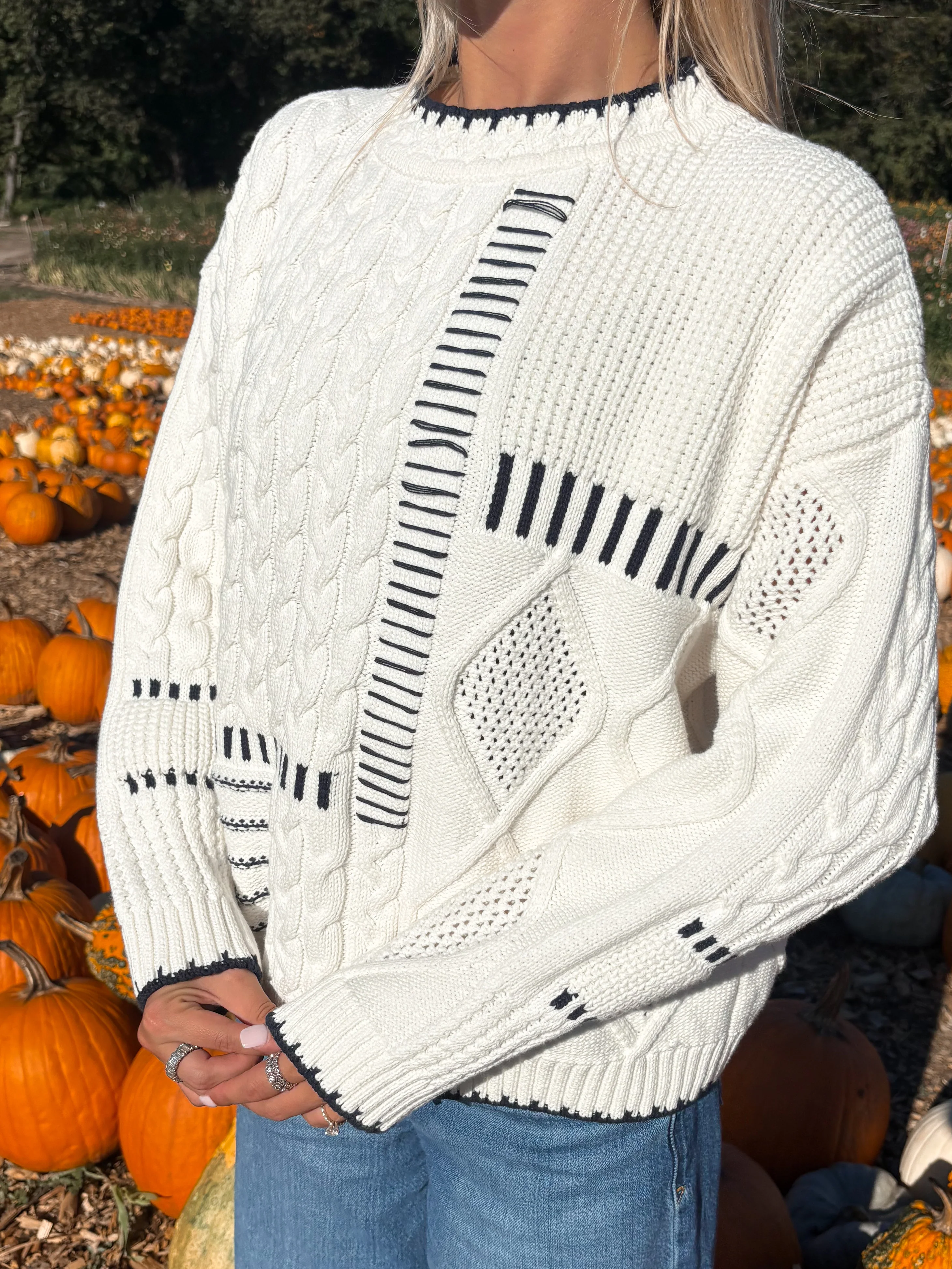 Navy Simple Girly Sweater - Image 2