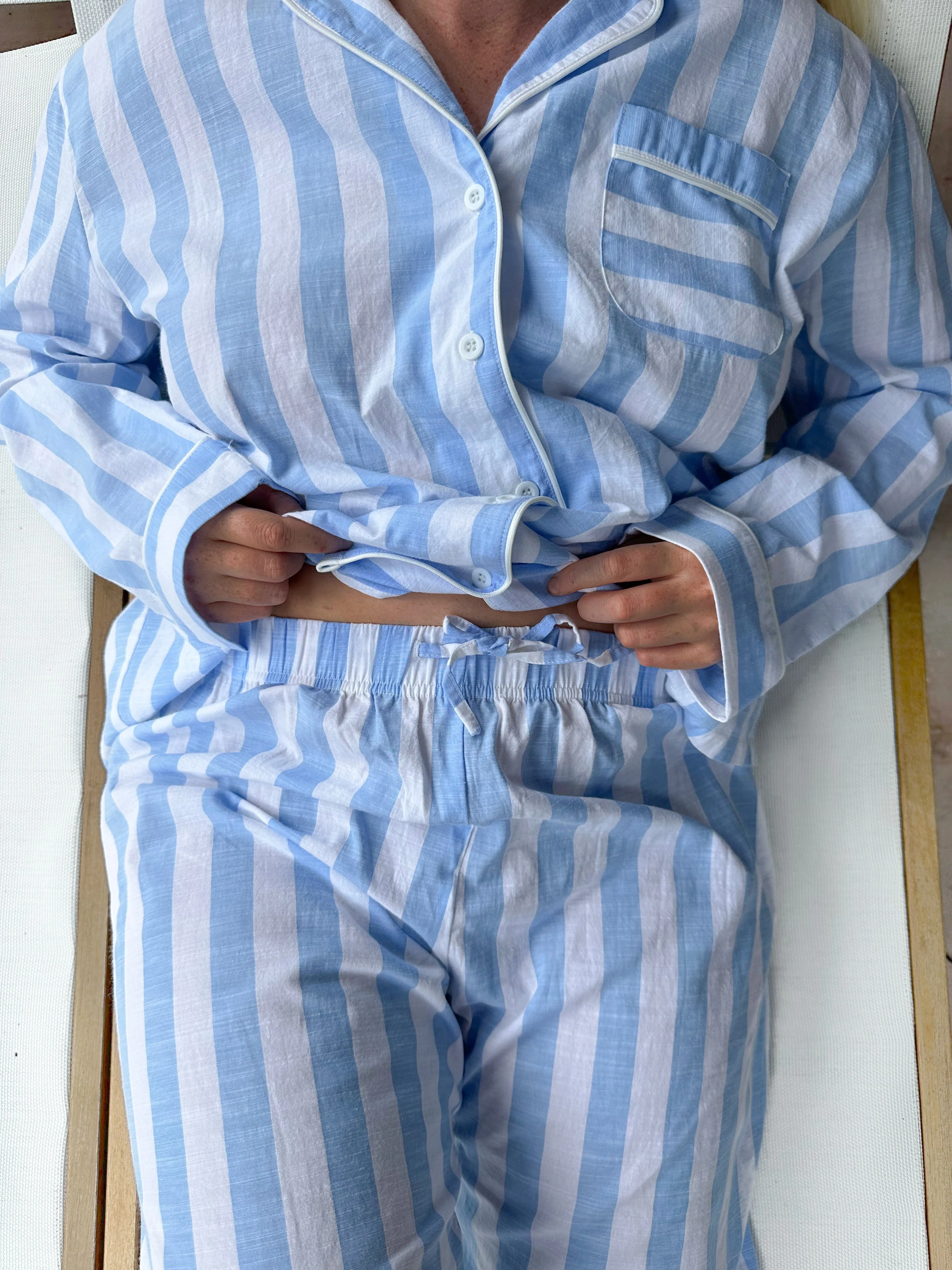A Day In Greece Striped Pajama Pants - Image 3