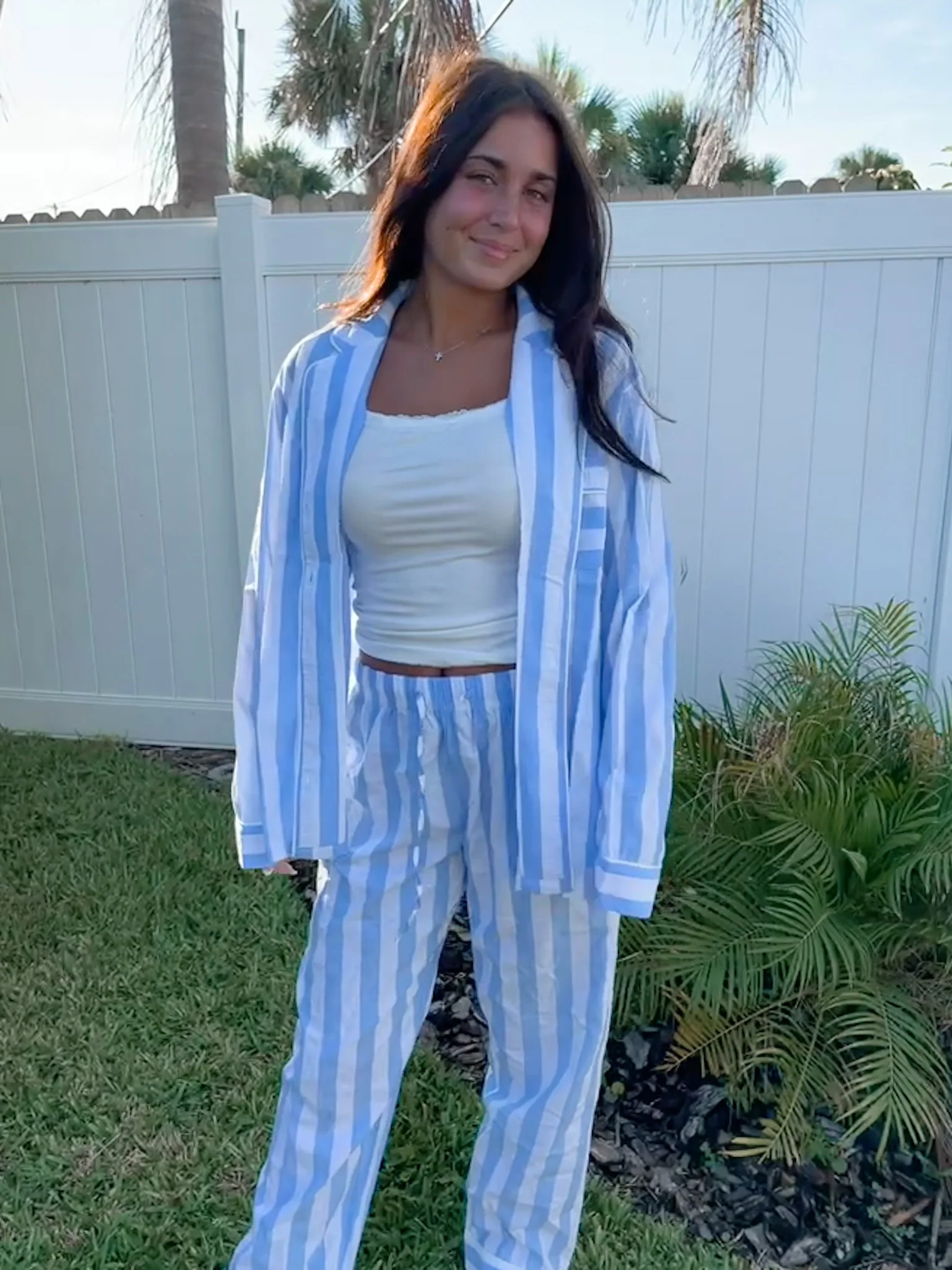 A Day In Greece Striped Pajama Pants - Image 6
