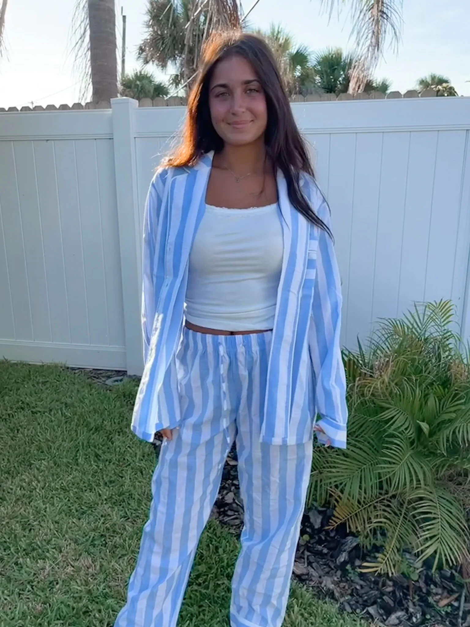 A Day In Greece Striped Pajama Pants - Image 7