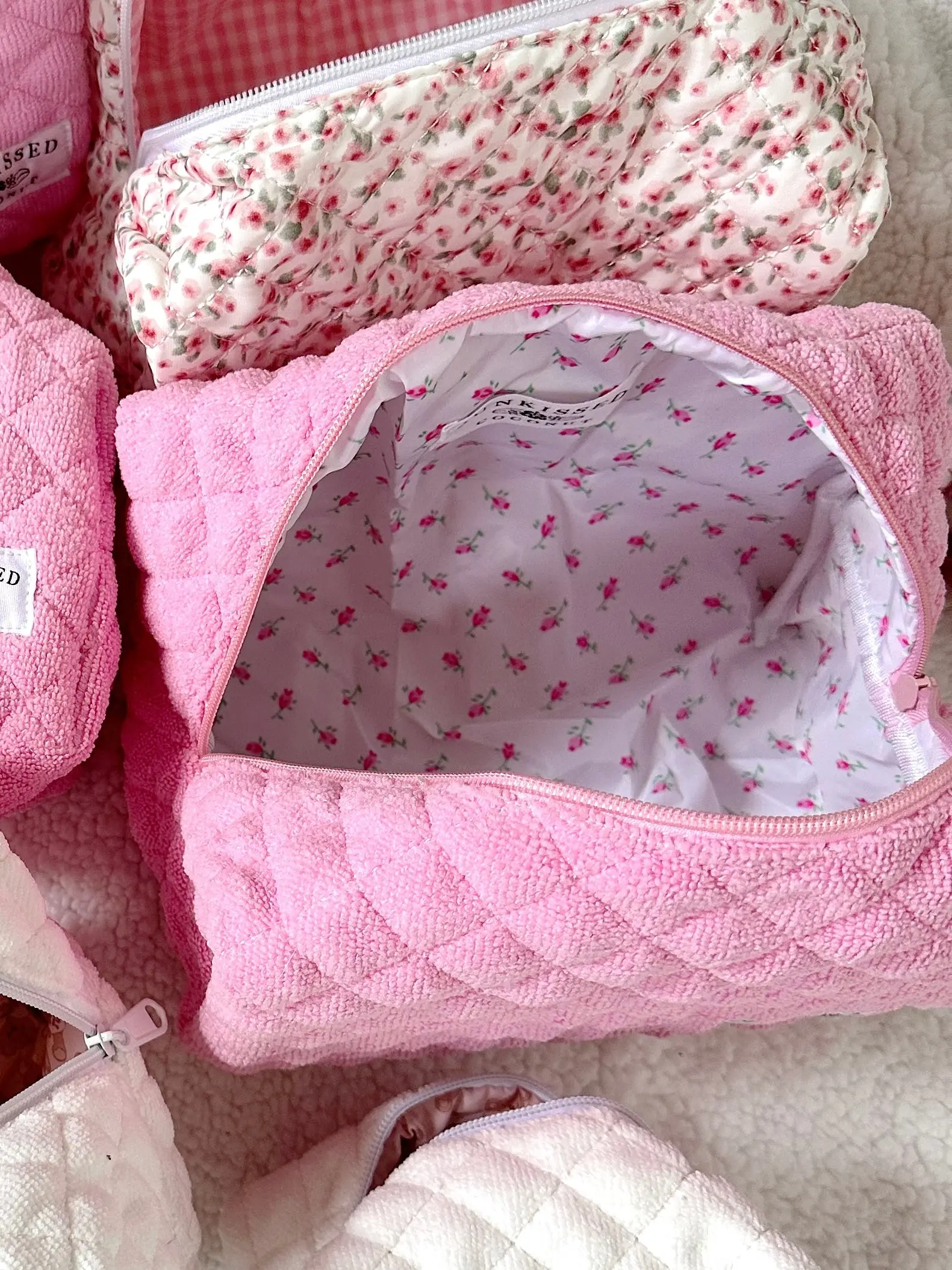 Small Olivia Quilted Handmade Travel Bag - Image 6