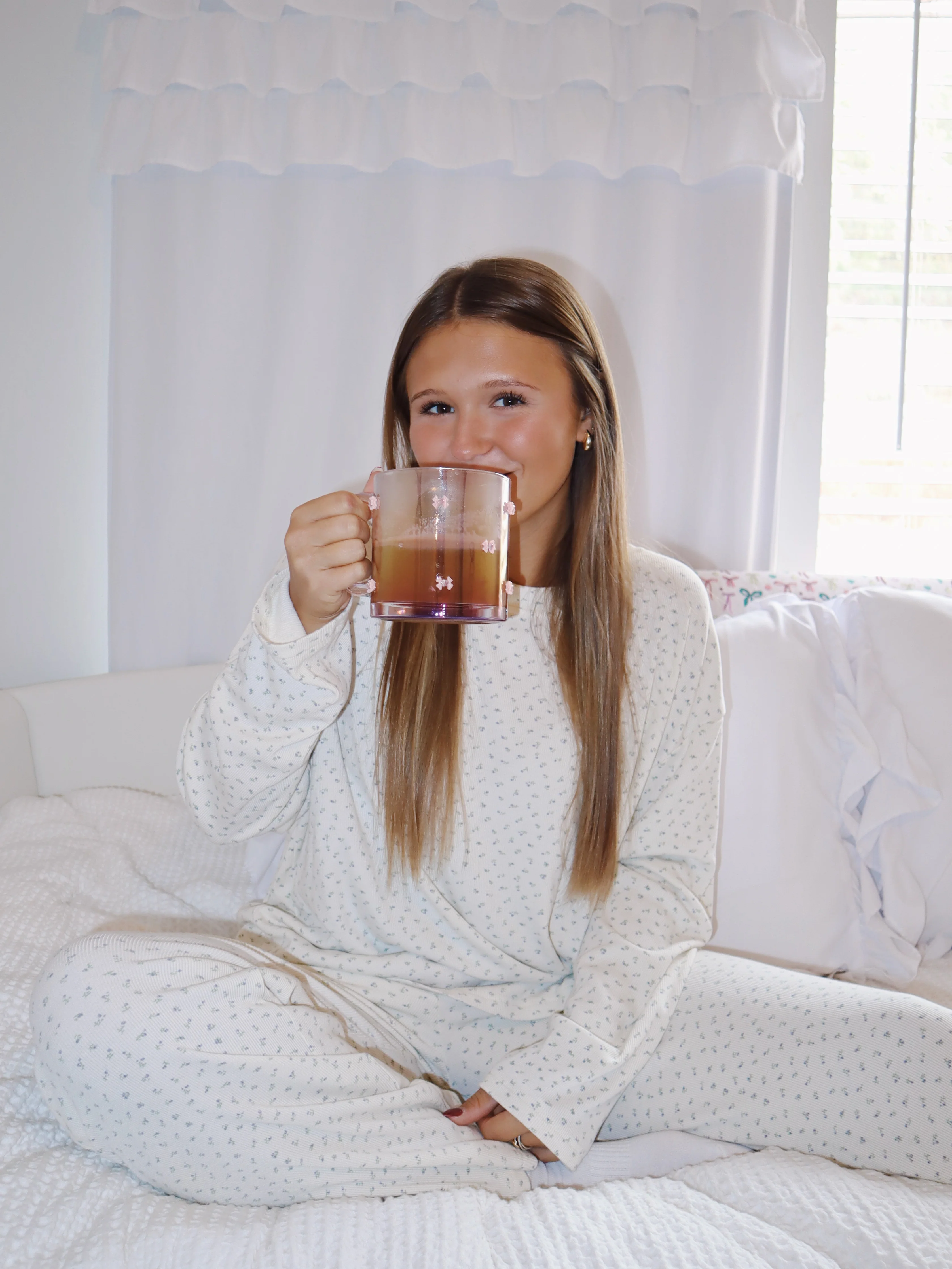 Pale Floral Pajama Pants - Image 14
