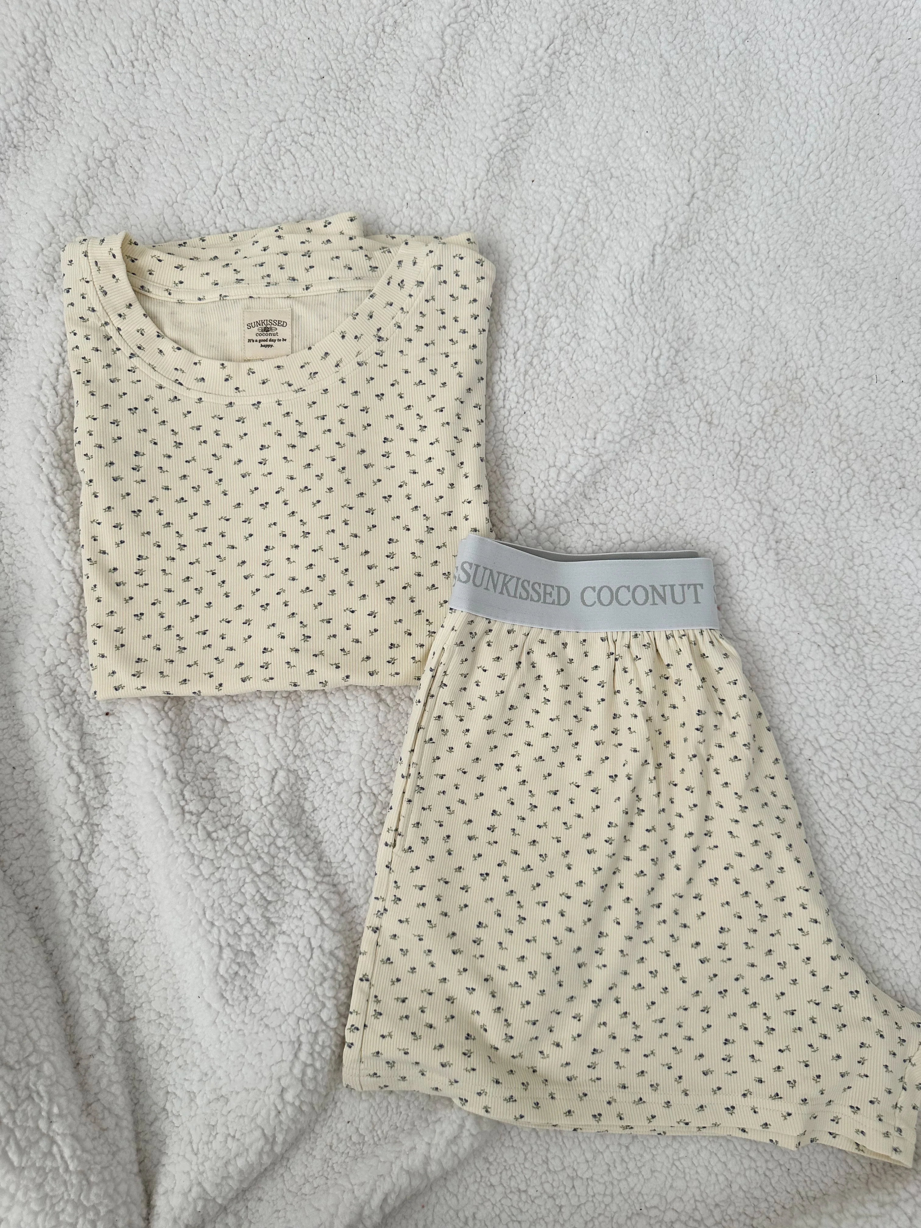 Pale Floral Pajama Shorts - Image 6
