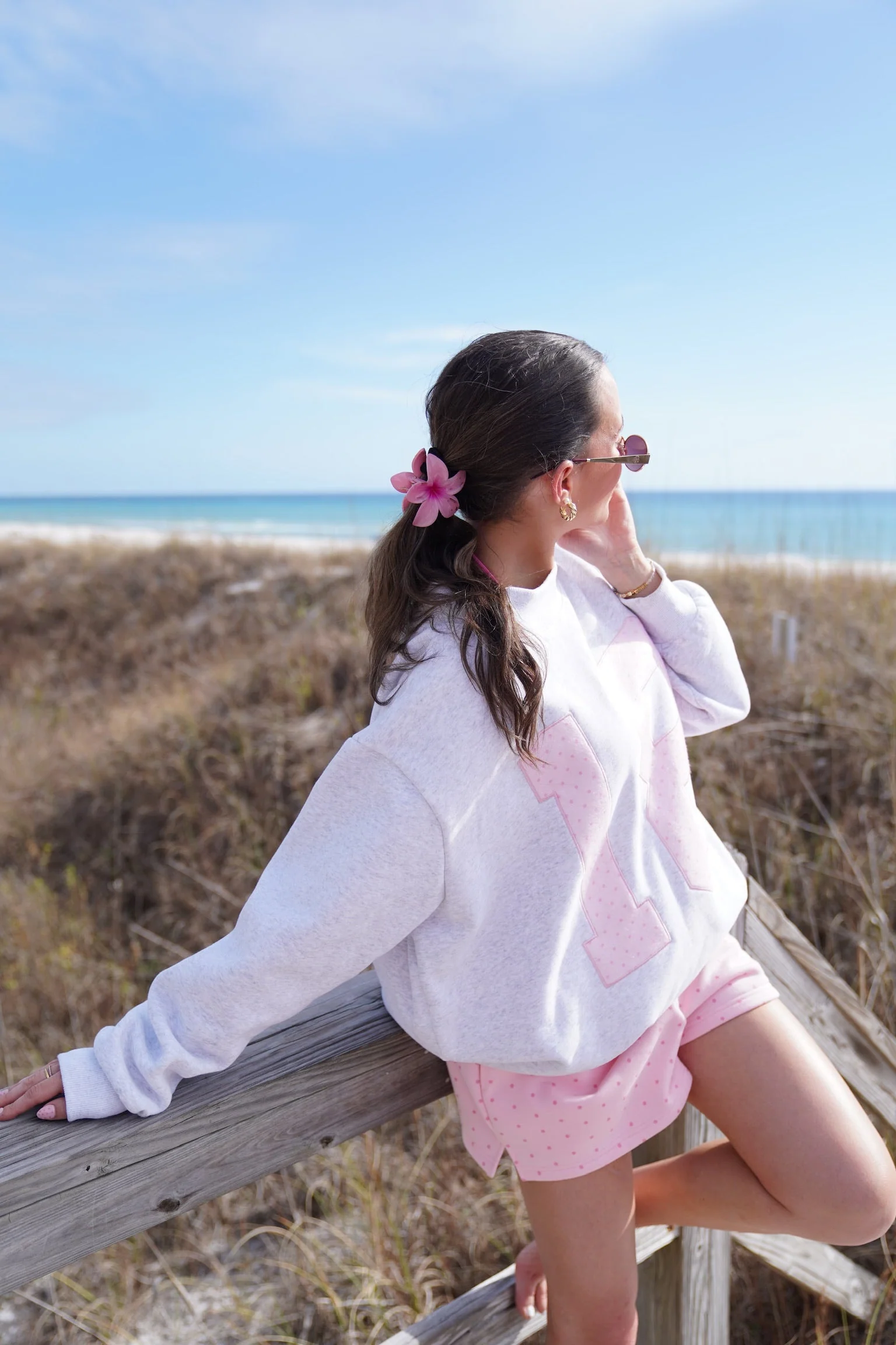 Polka Dot 18 Number Embroider Mockneck Sweatshirt - Image 14