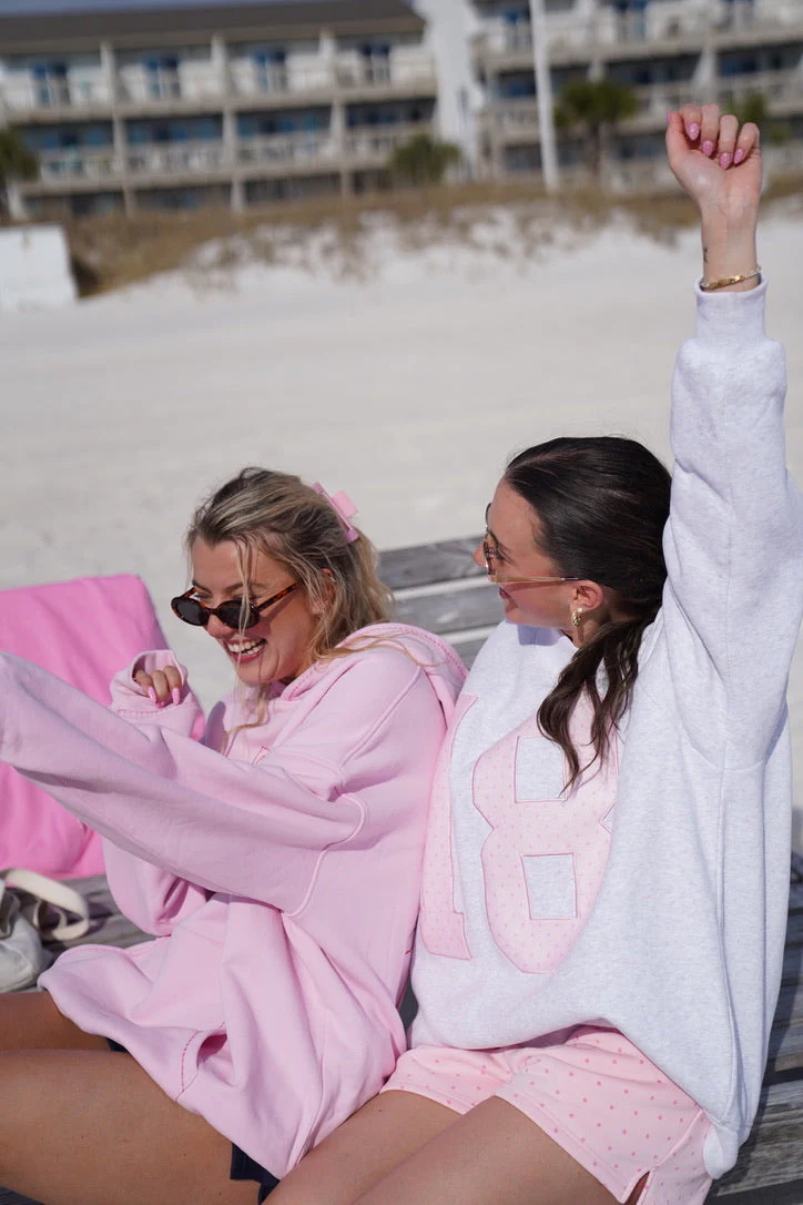 Polka Dot 18 Number Embroider Mockneck Sweatshirt - Image 17