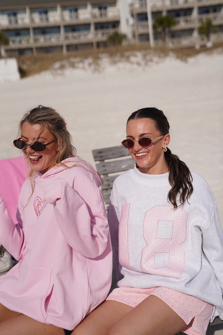 Polka Dot 18 Number Embroider Mockneck Sweatshirt - Image 18
