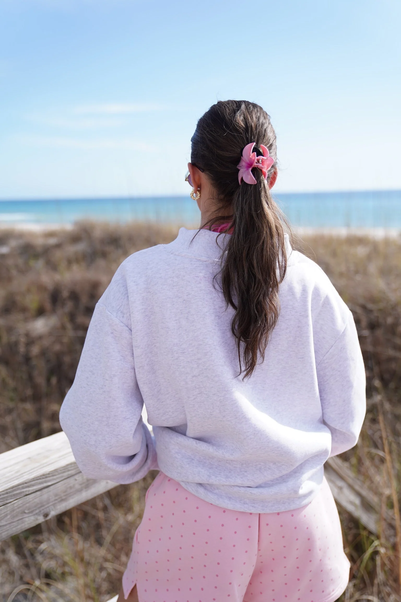 Polka Dot 18 Number Embroider Mockneck Sweatshirt - Image 6